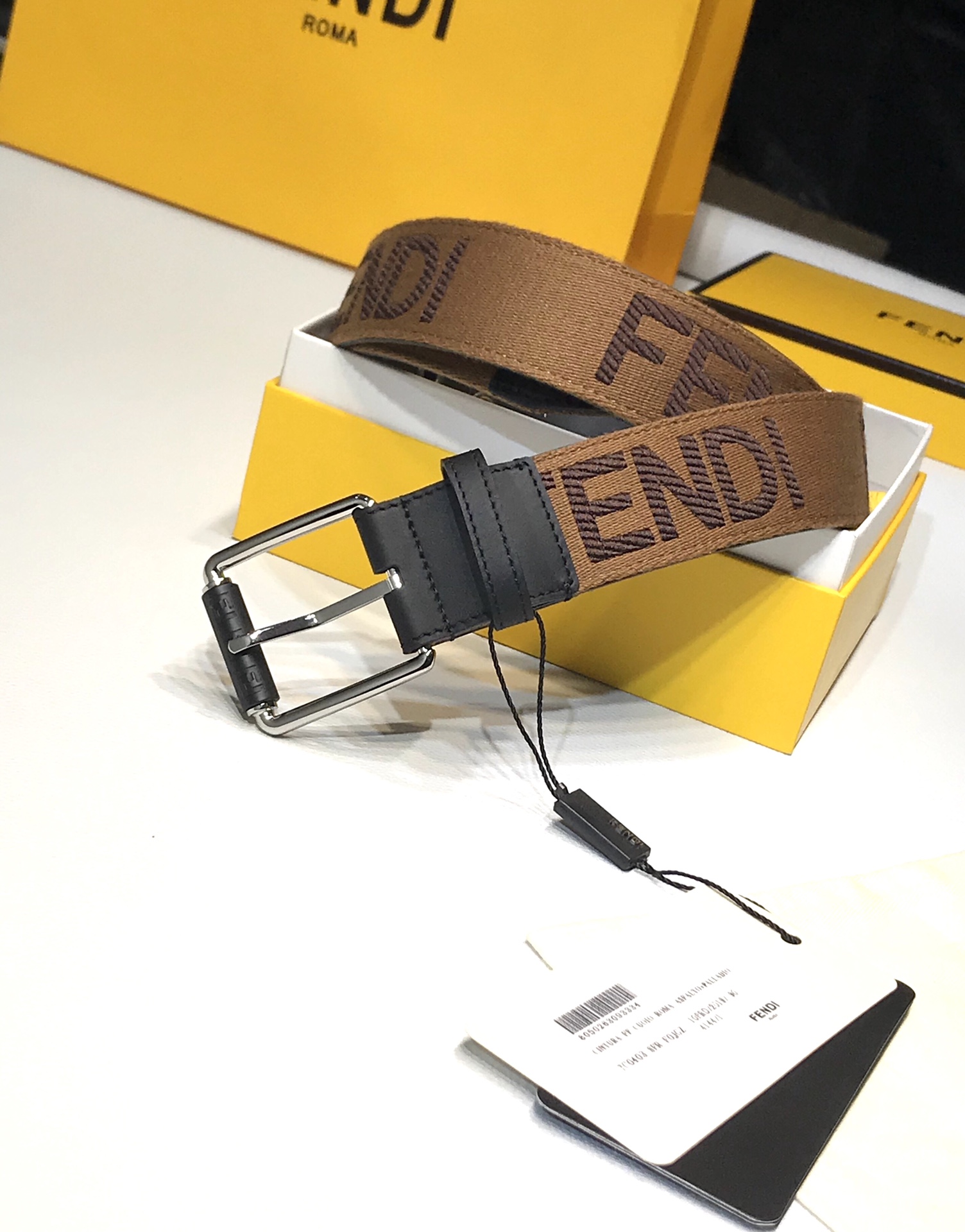 Fendi Leather Belt Cow Leather 40mm