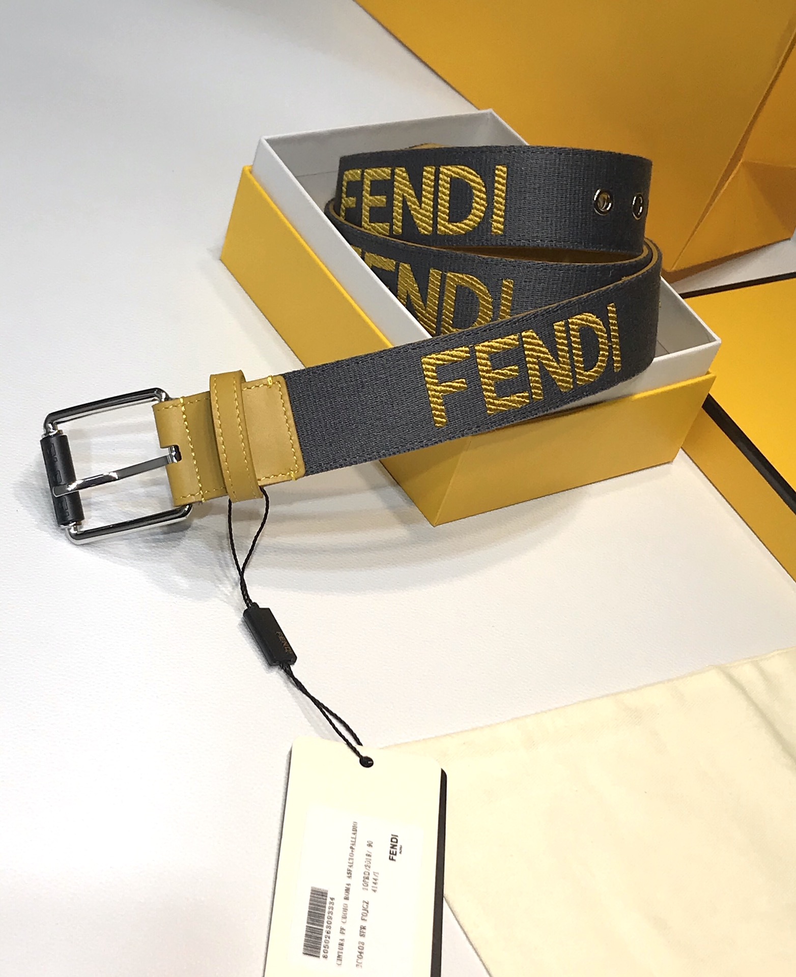 Fendi Leather Belt Cow Leather 40mm