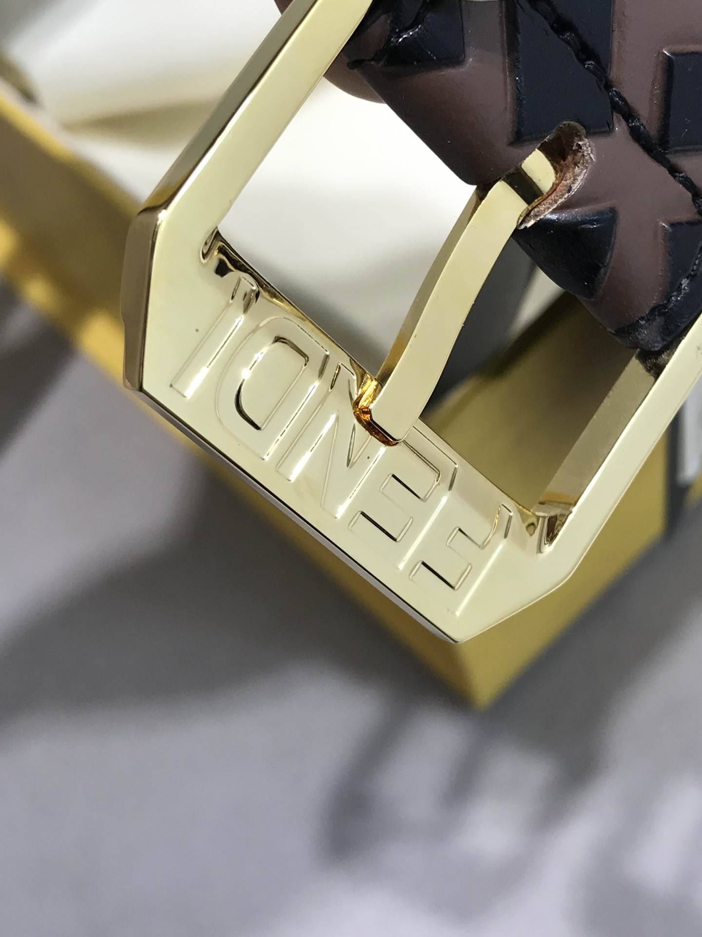 Fendi Leather Belt Cow Leather 35mm