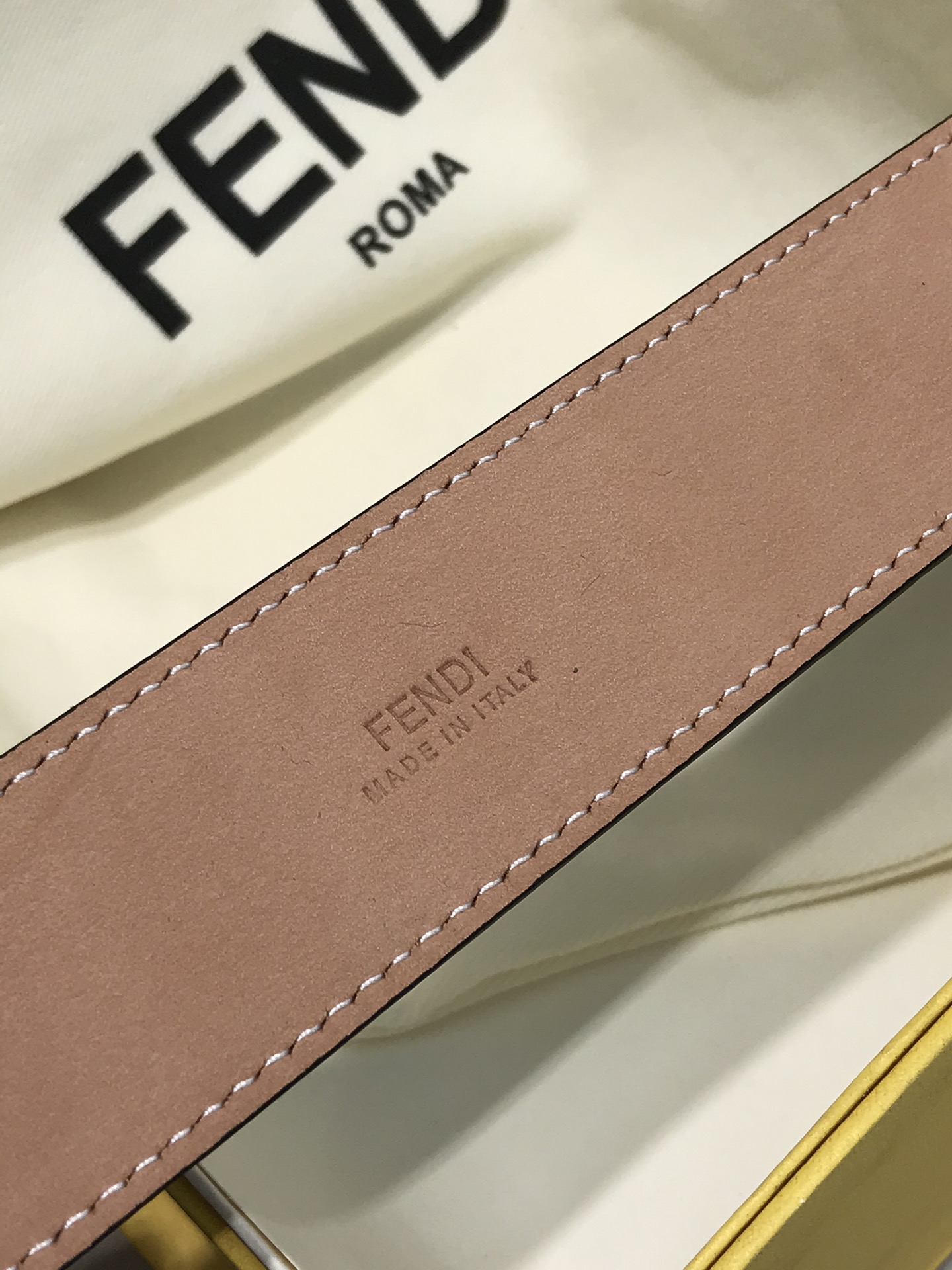 Fendi Leather Belt Cow Leather 35mm