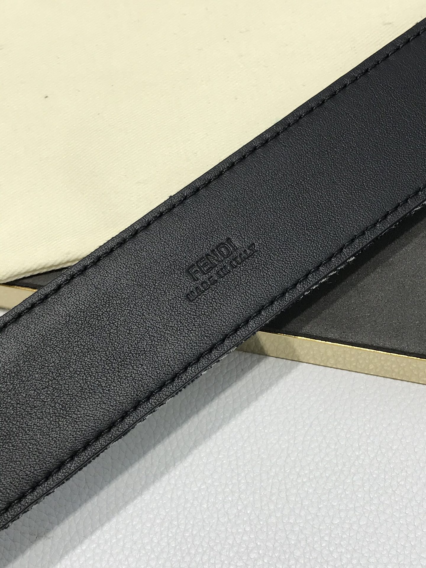 Fendi Leather Belt Cow Leather 35mm