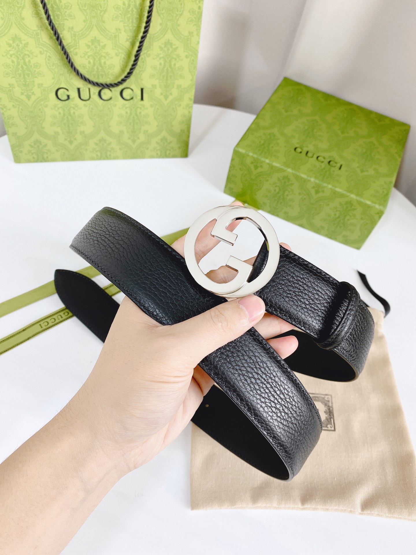 Gucci Basic Belt Cow Leather M