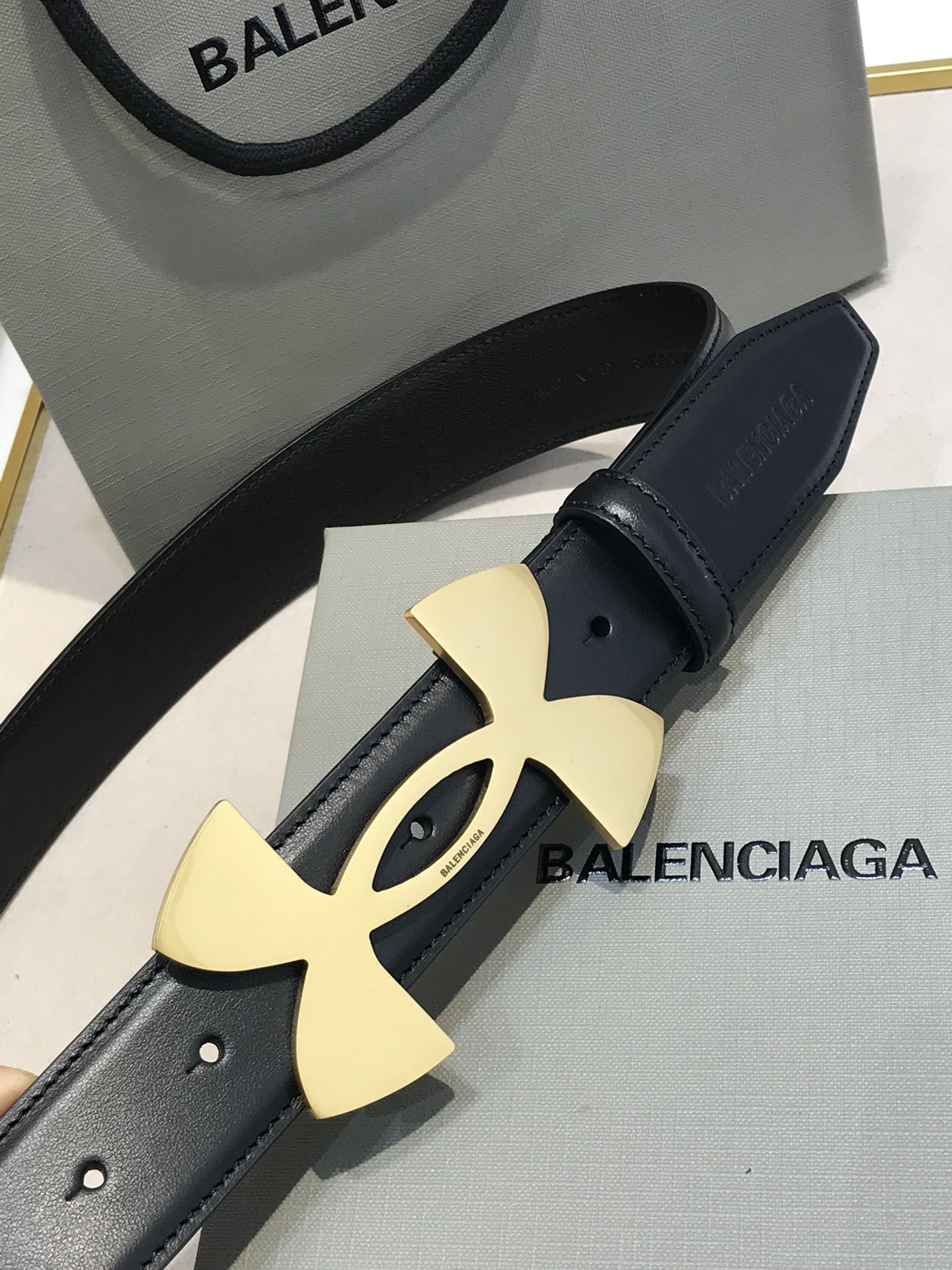 Balenciaga Basic Belt Black 35mm-l