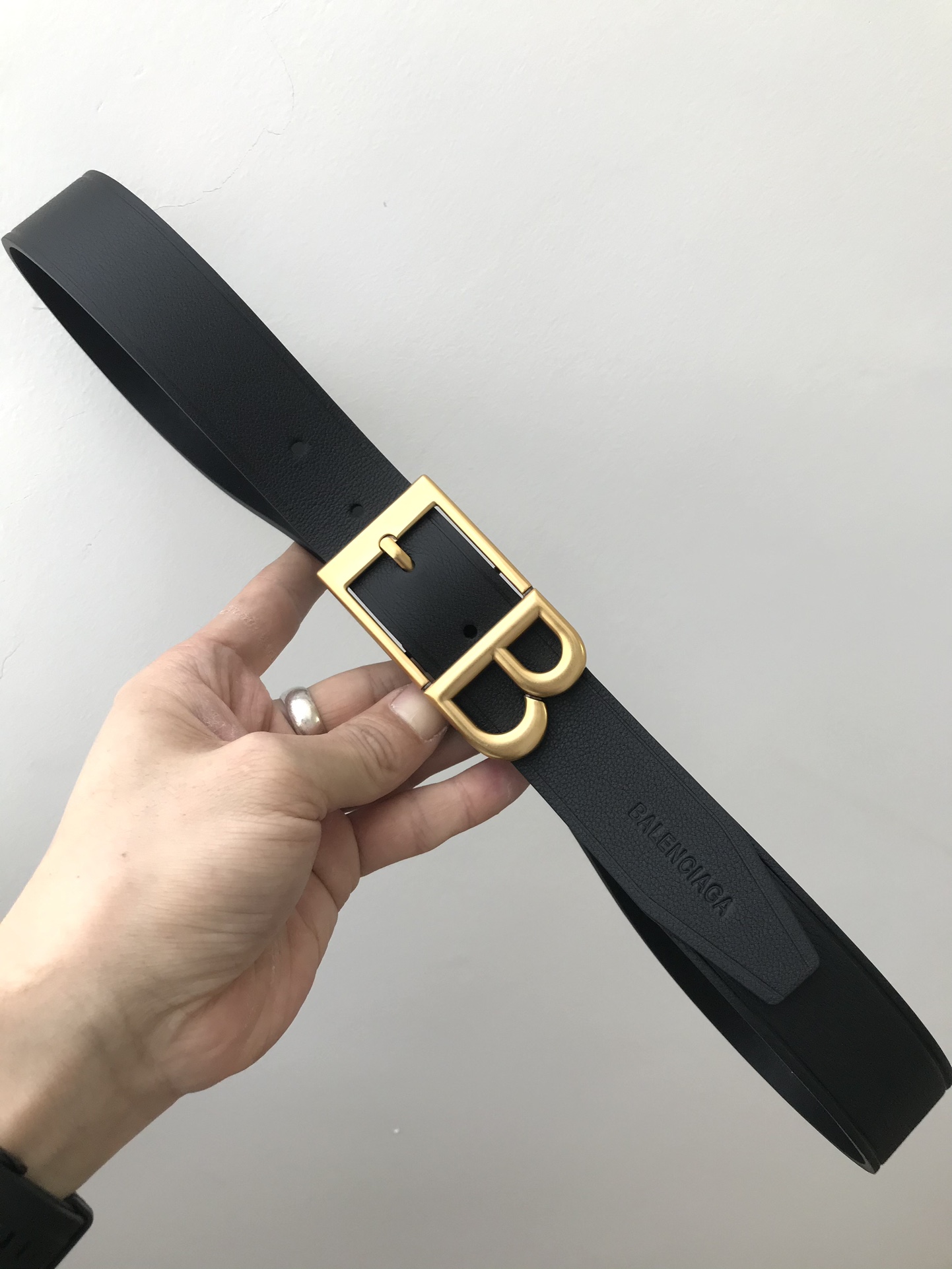 Balenciaga Pin Buckle Belt Black 35mm-l