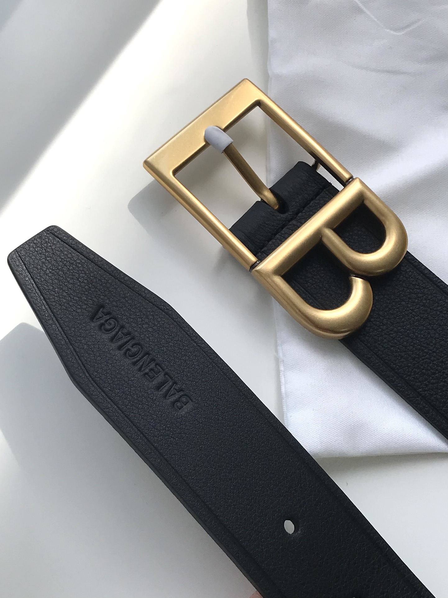 Balenciaga Pin Buckle Belt Black 35mm-l