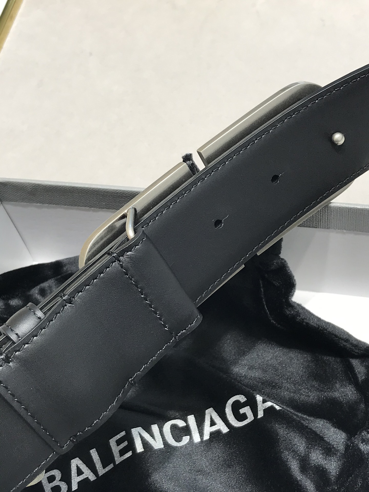 Balenciaga Basic Belt Black 38mm-l