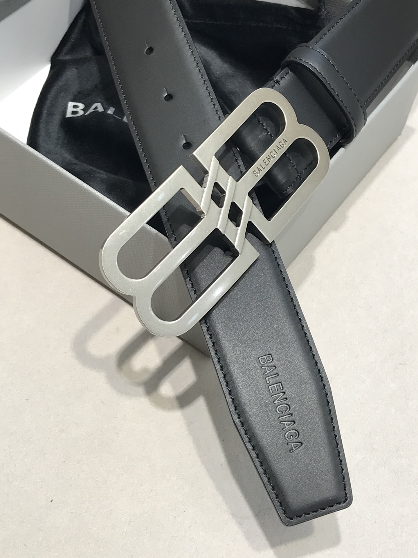 Balenciaga Basic Belt Black 38mm-l