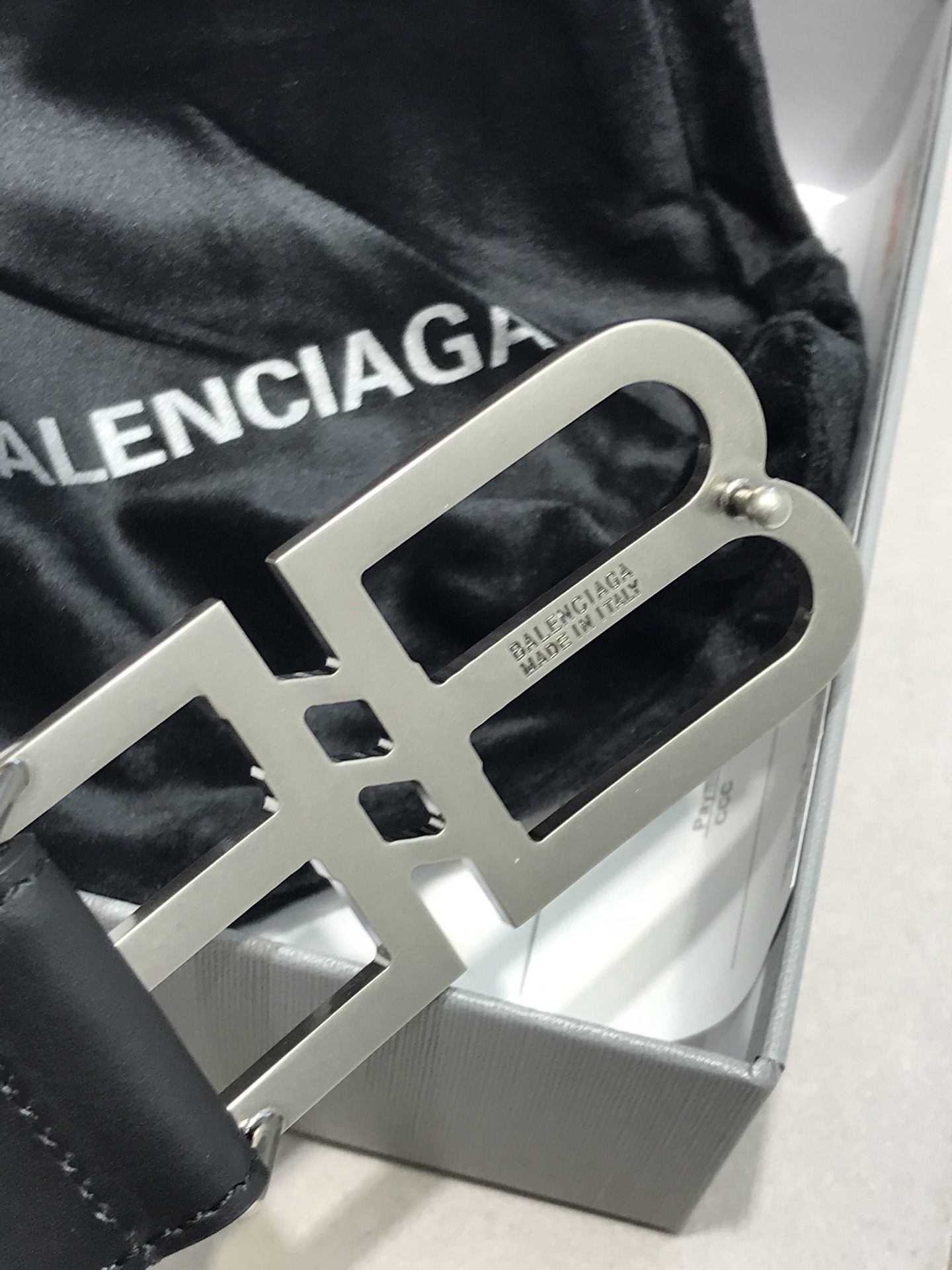 Balenciaga Basic Belt Black 38mm-l