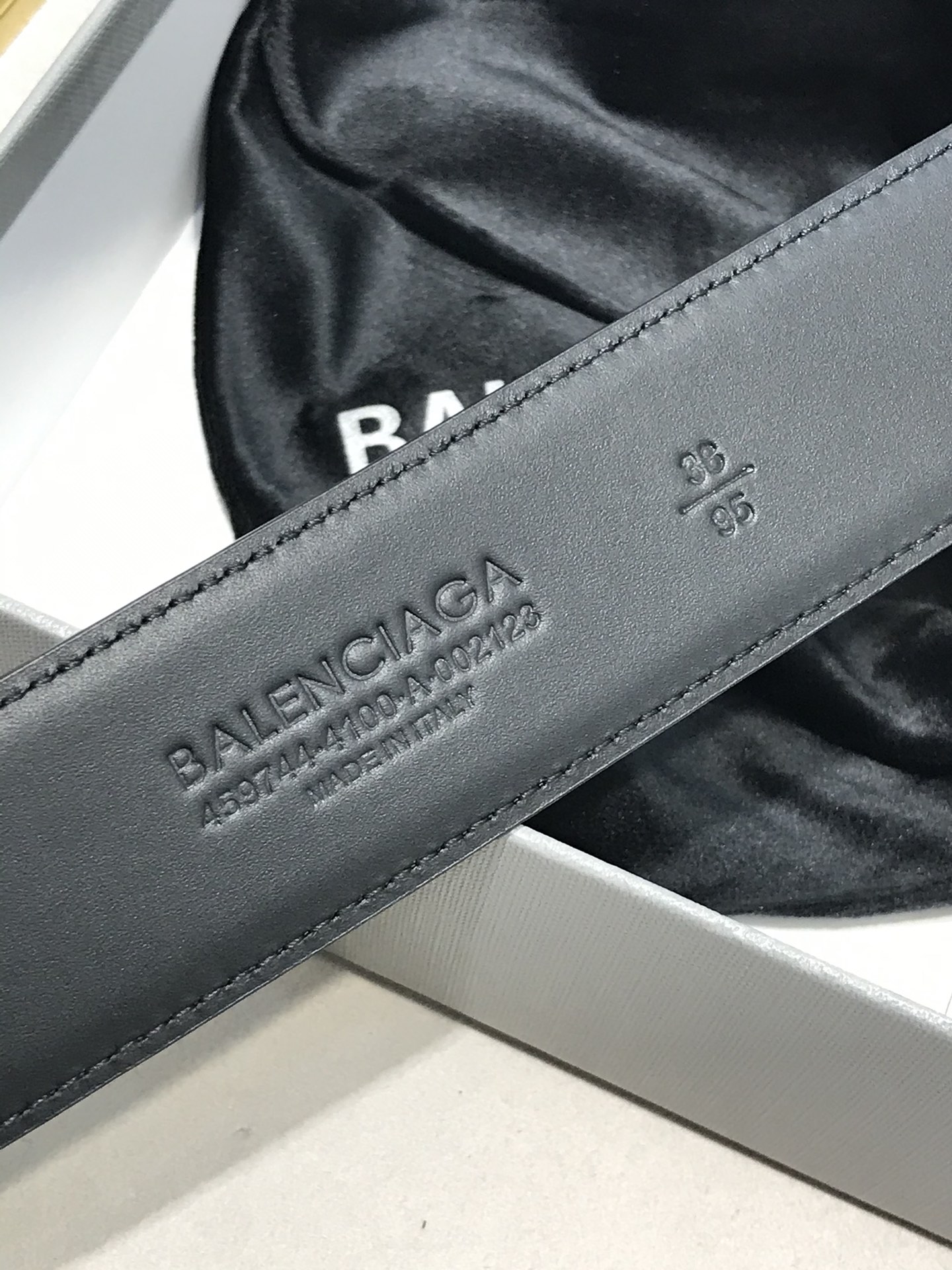 Balenciaga Basic Belt Black 38mm-l
