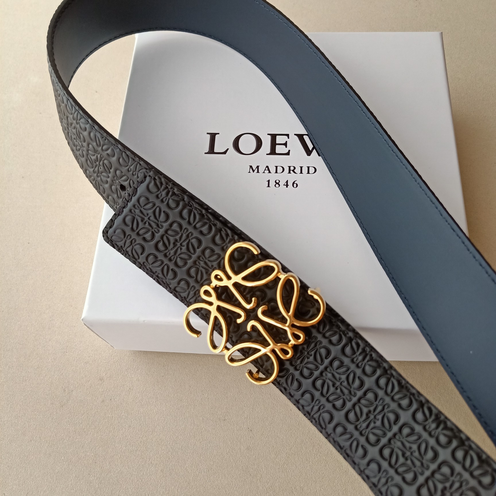 Loewe Basic Belt Top Grain Leather 40mm