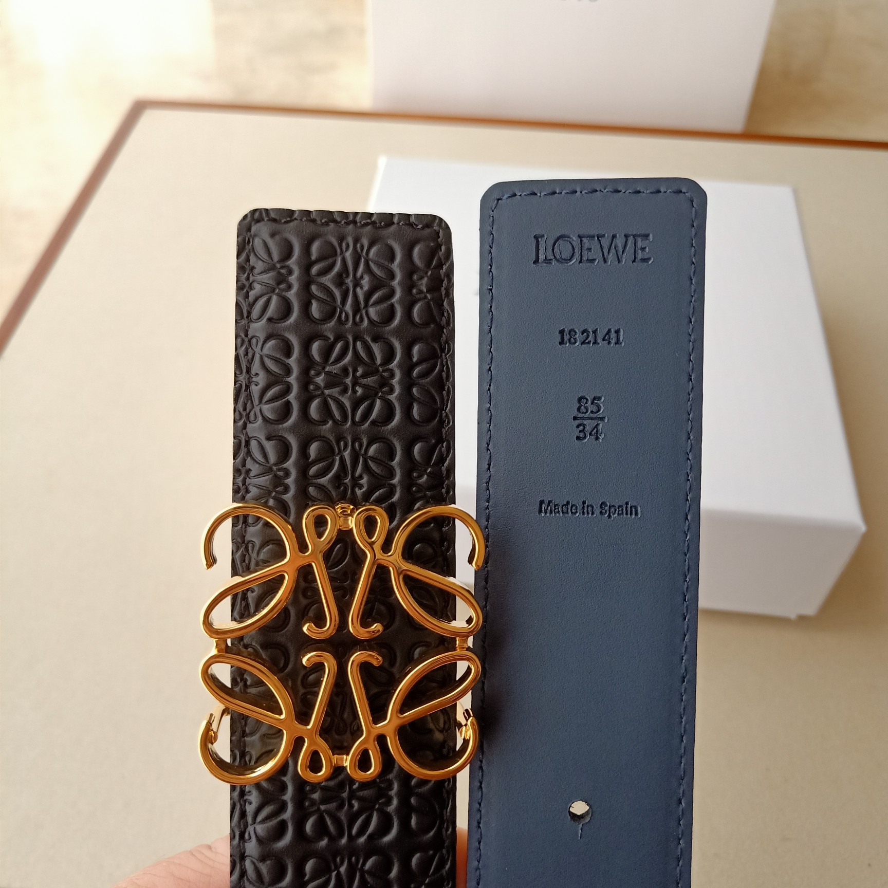 Loewe Basic Belt Top Grain Leather 40mm