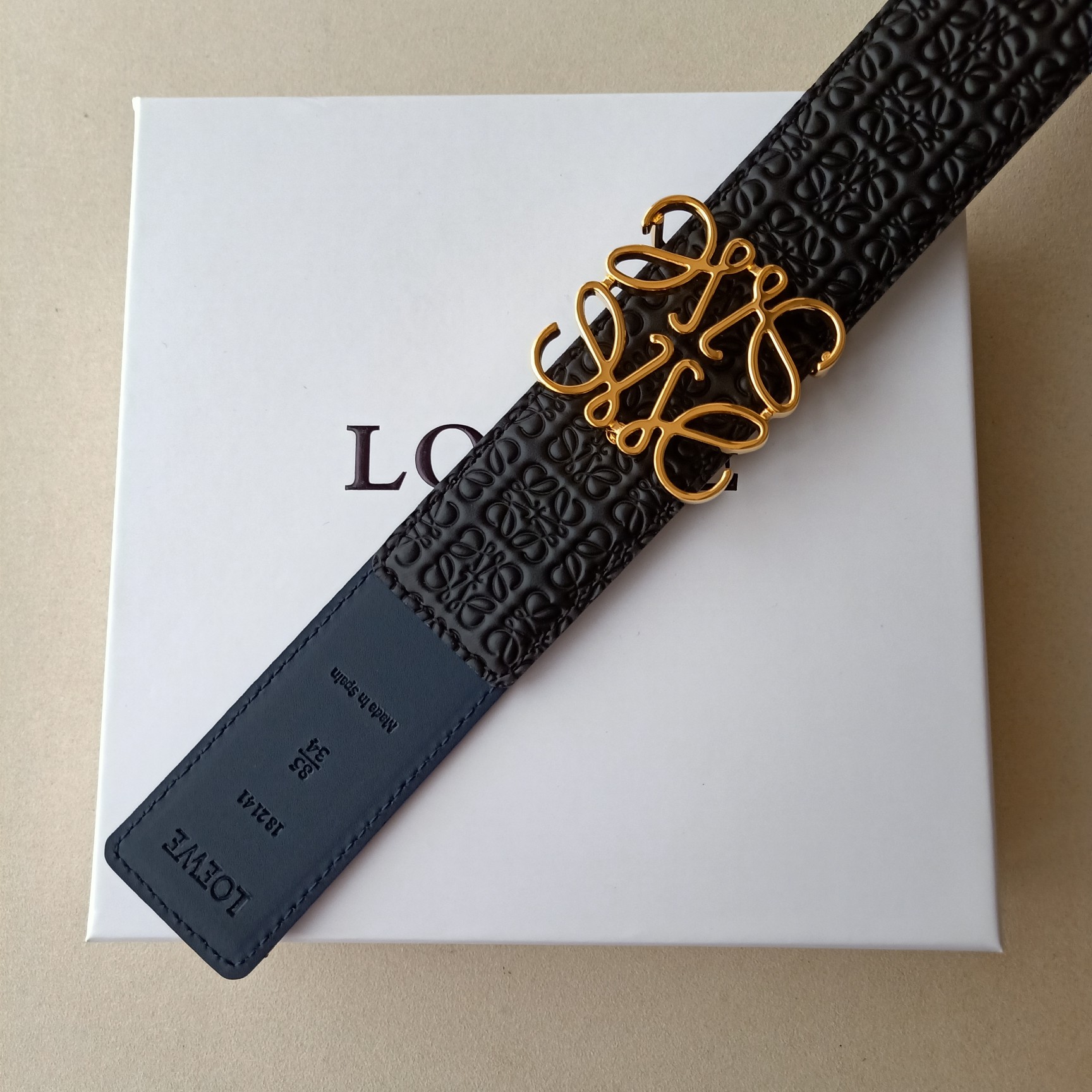 Loewe Basic Belt Top Grain Leather 40mm