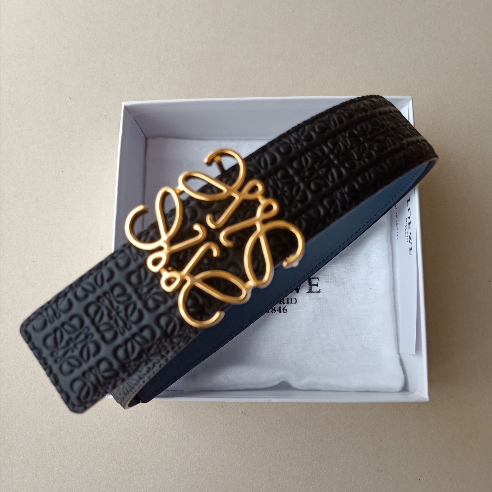 Loewe Basic Belt Top Grain Leather 40mm