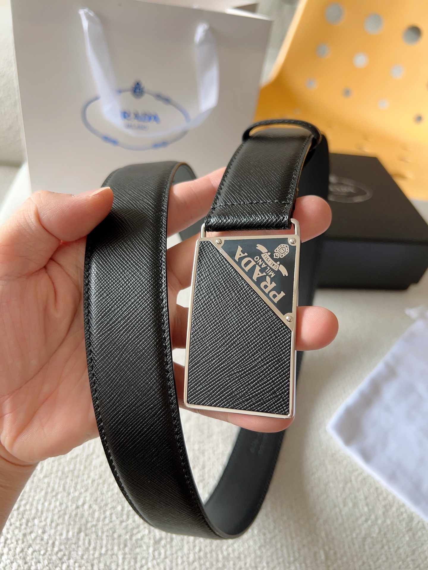Prada Leather Belt 35mm
