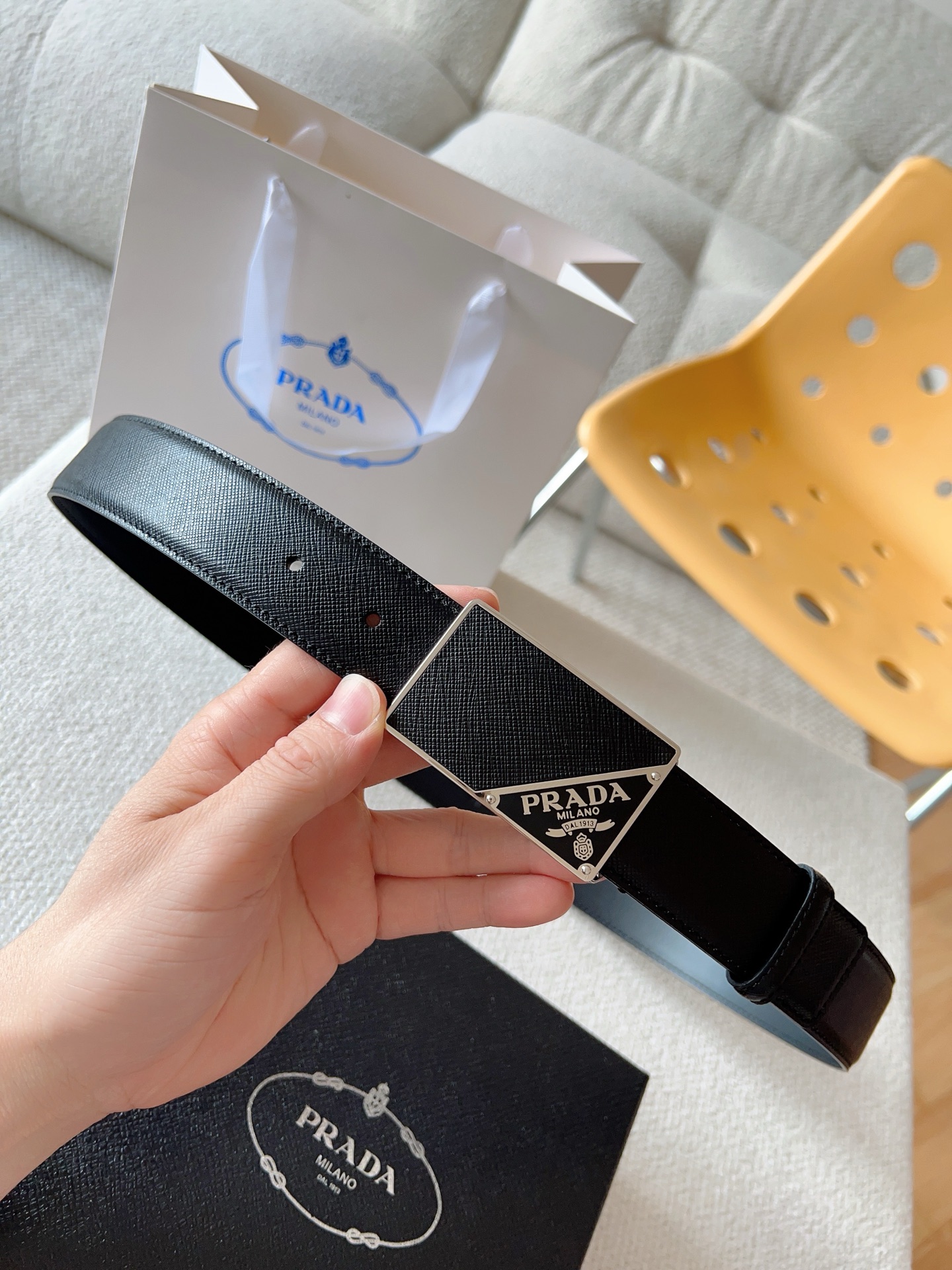 Prada Leather Belt 35mm