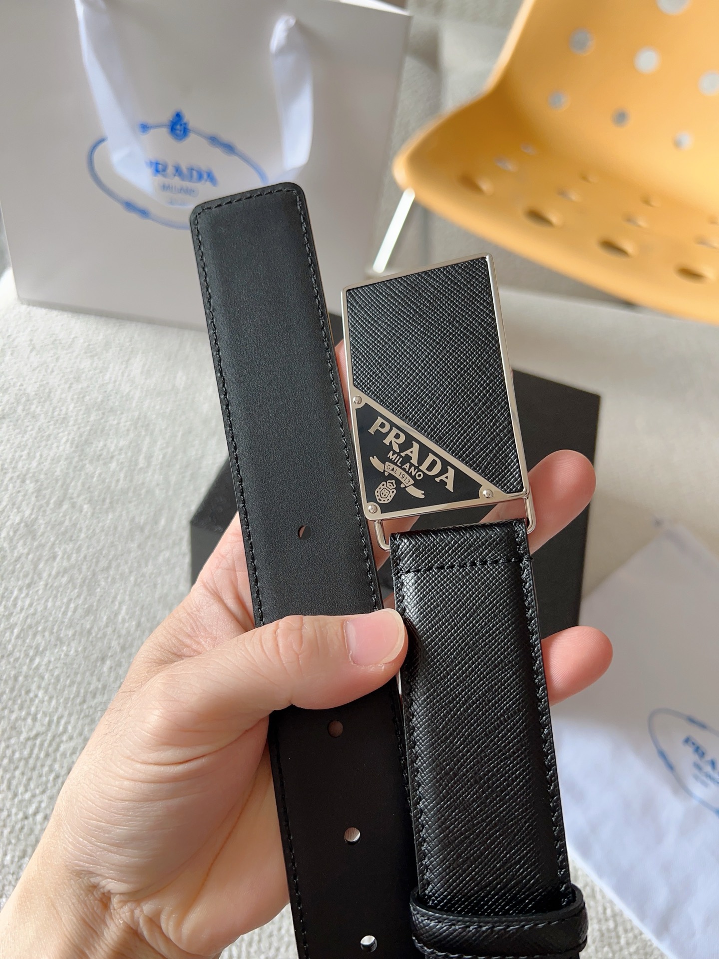 Prada Leather Belt 35mm