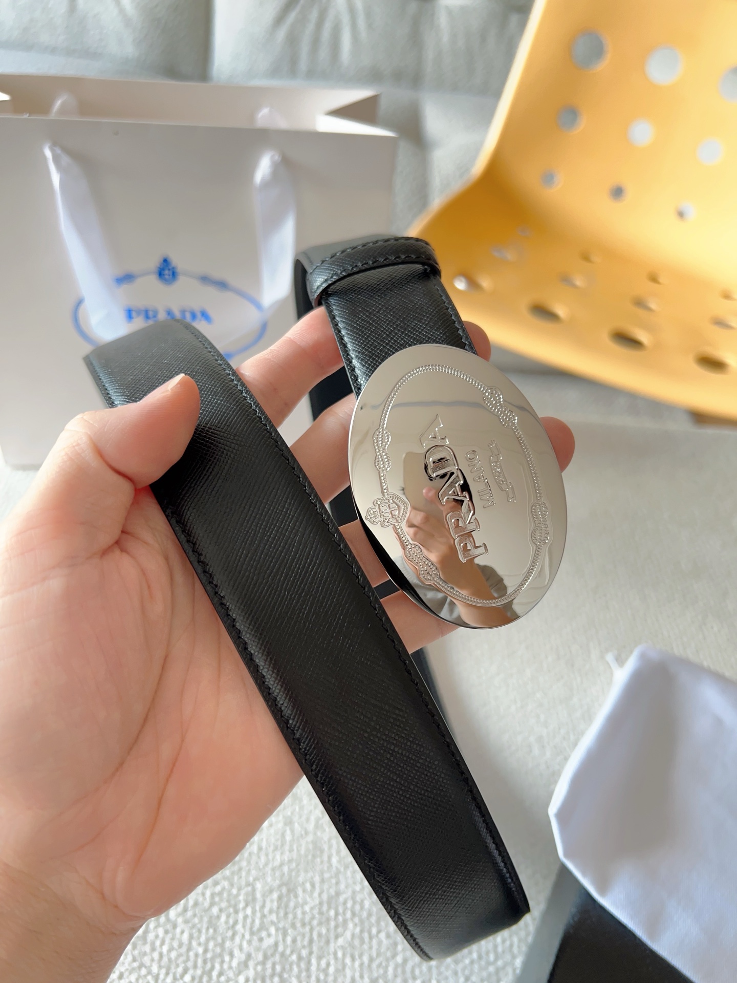 Prada Leather Belt 35mm