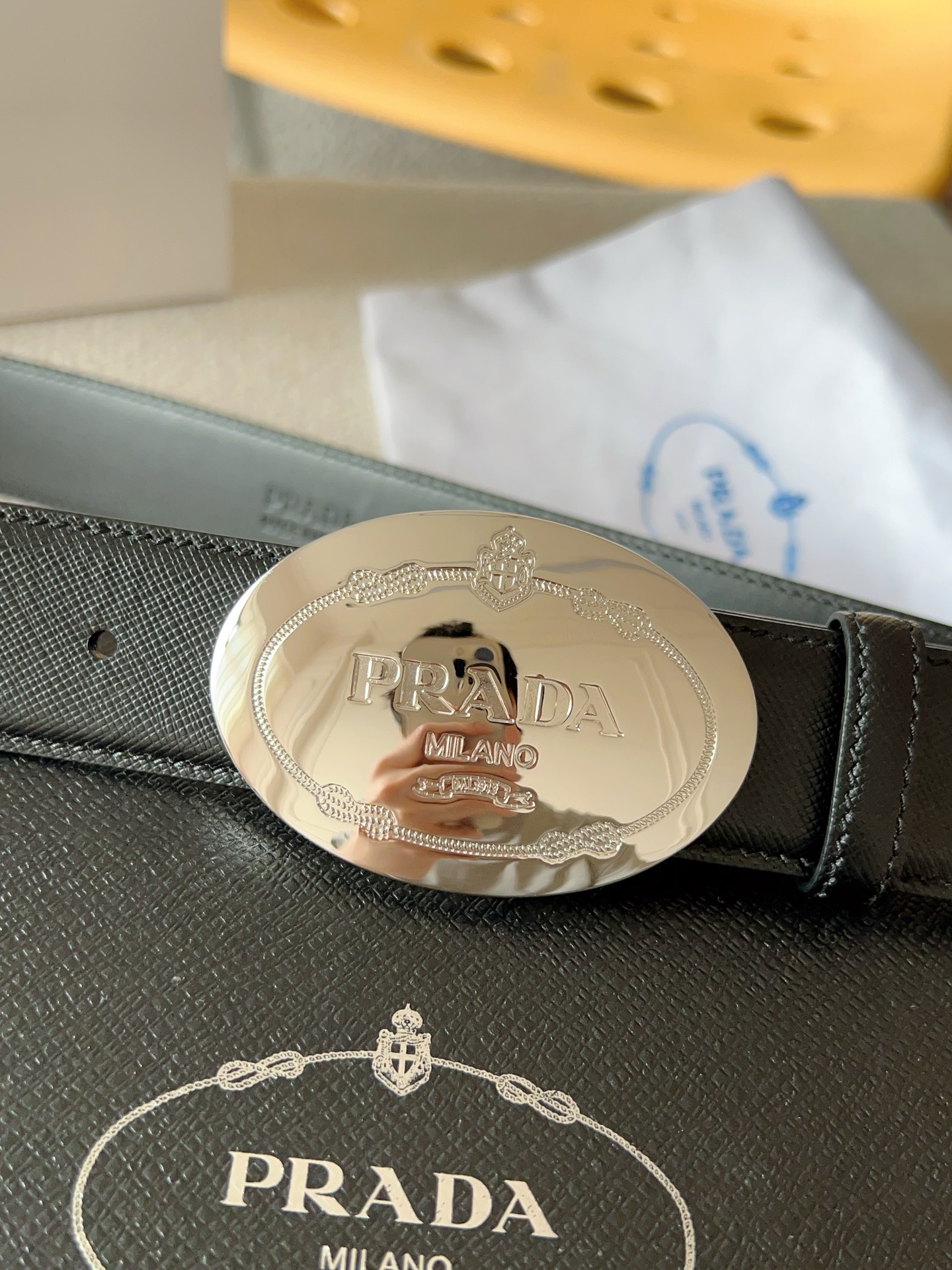 Prada Leather Belt 35mm