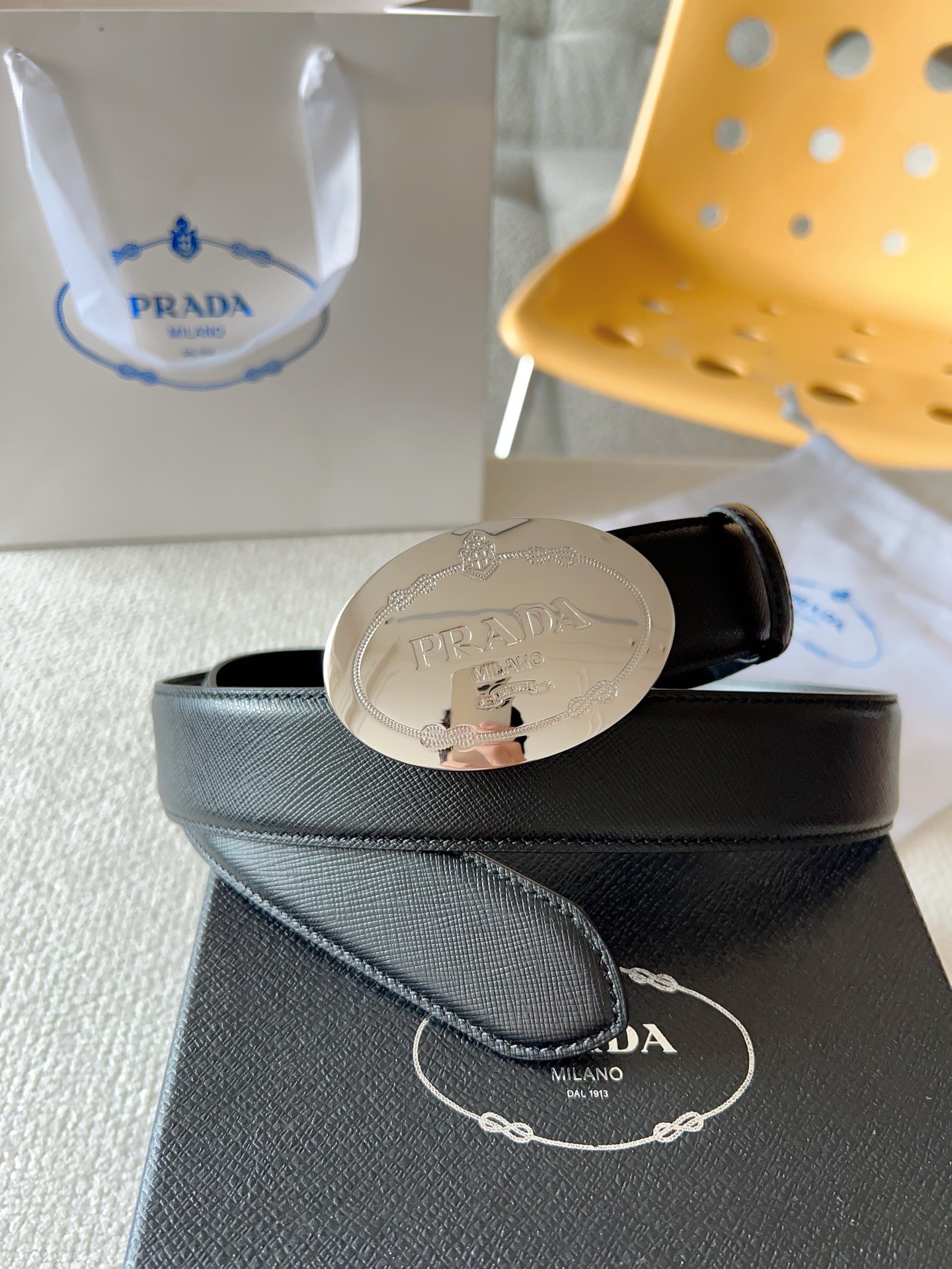 Prada Leather Belt 35mm