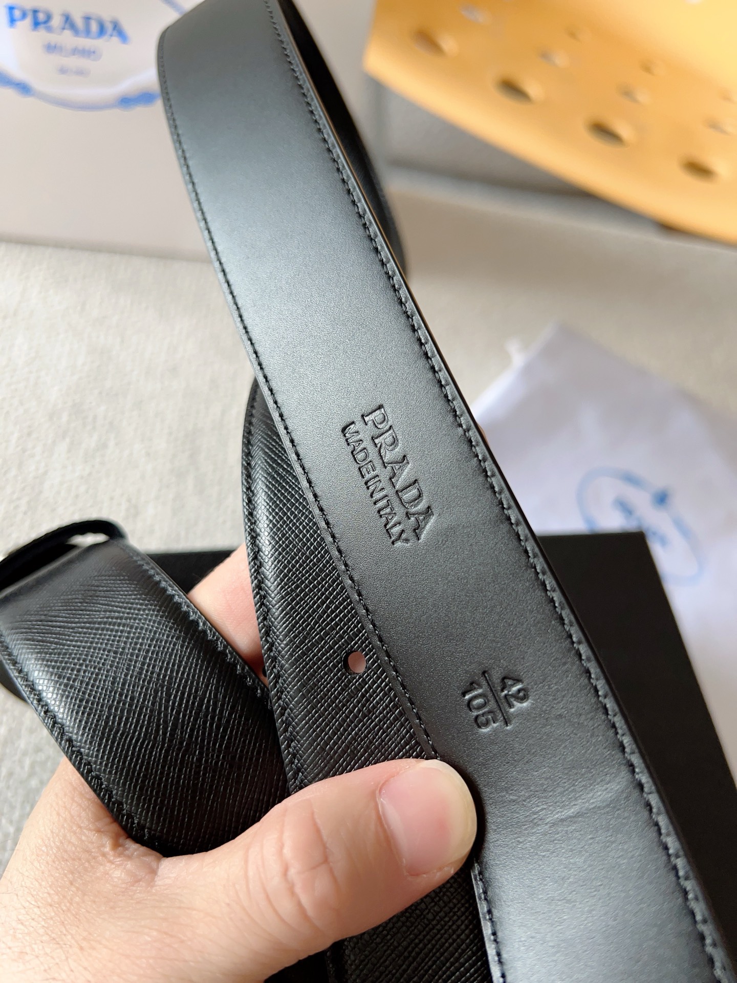 Prada Leather Belt 35mm