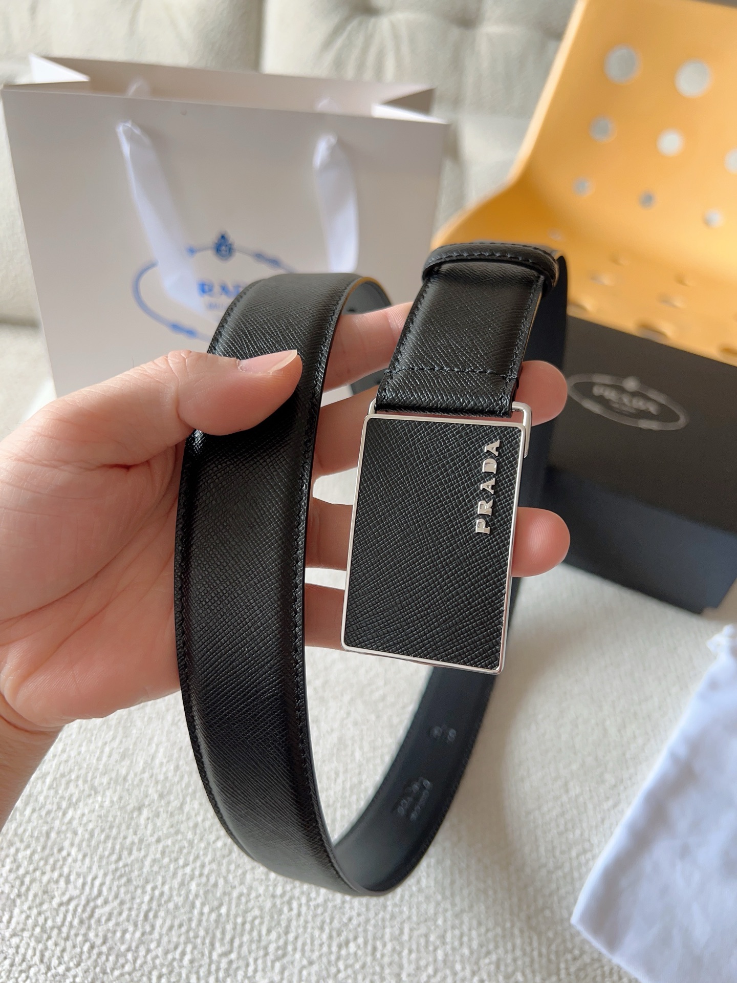 Prada Leather Belt 35mm