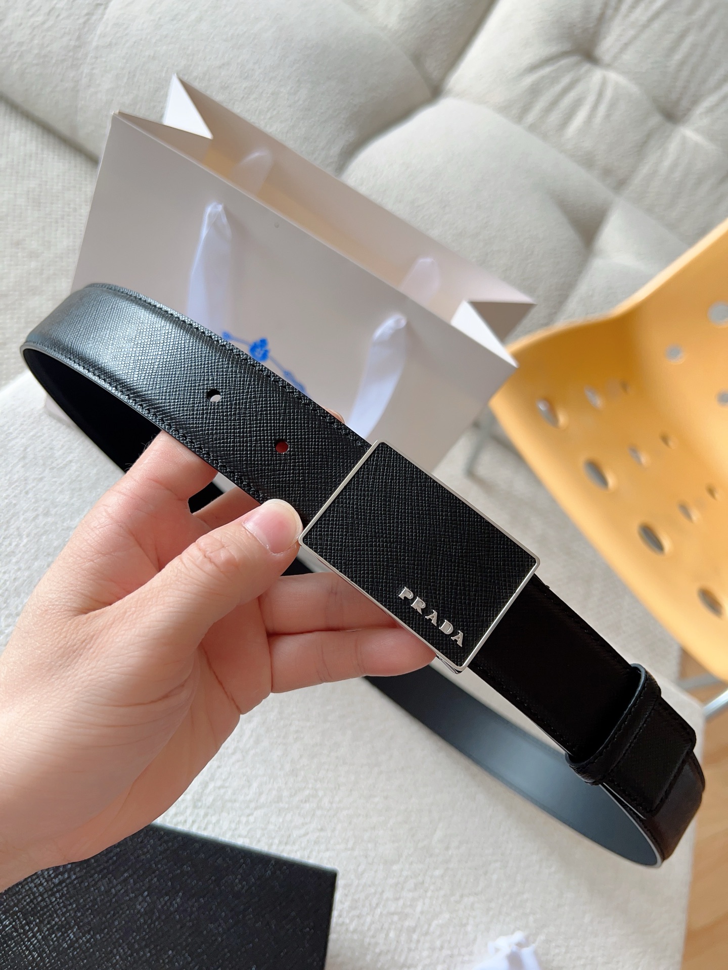 Prada Leather Belt 35mm