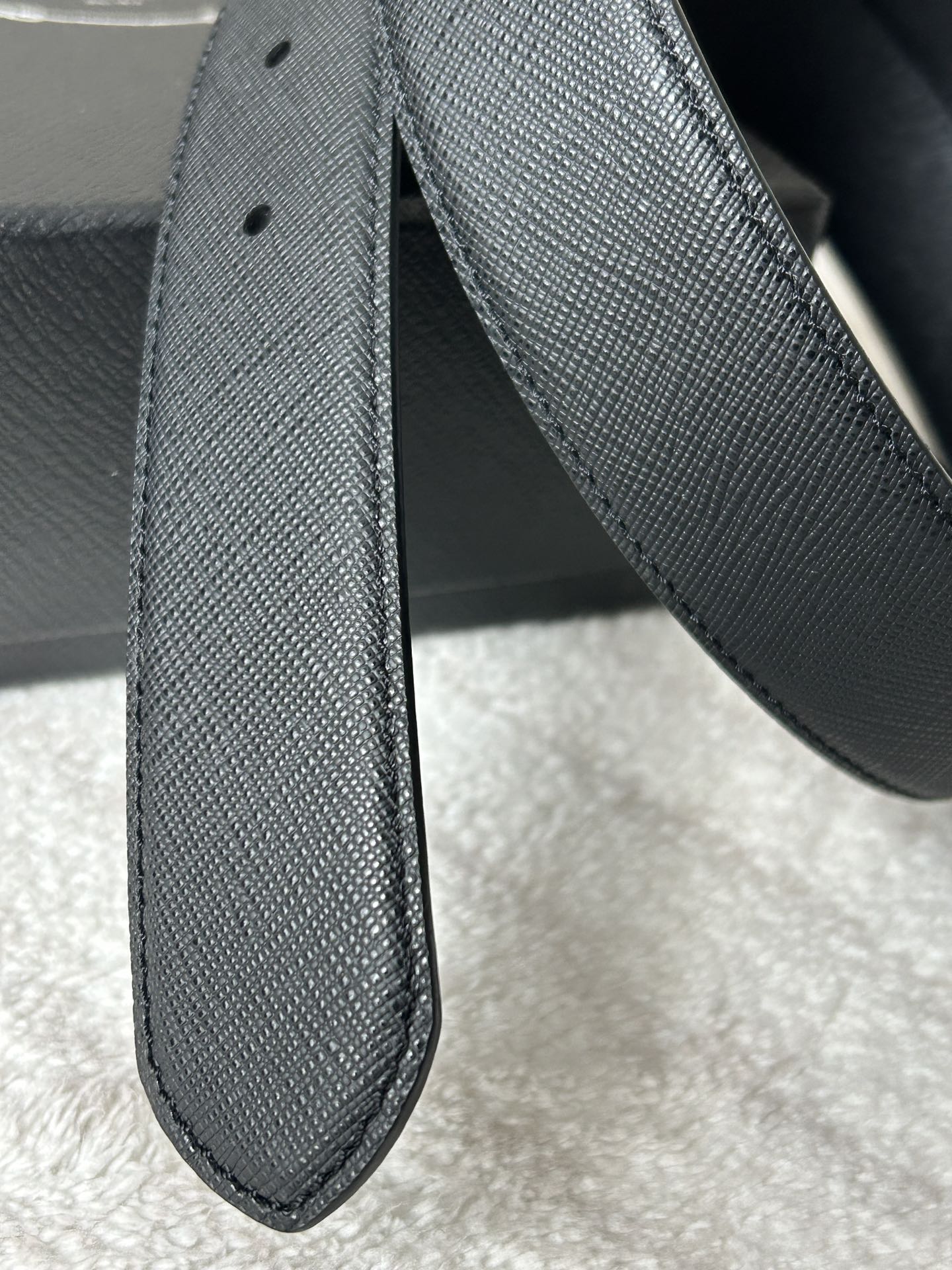 Prada Male Basic Belt Cow Leather Black S-m