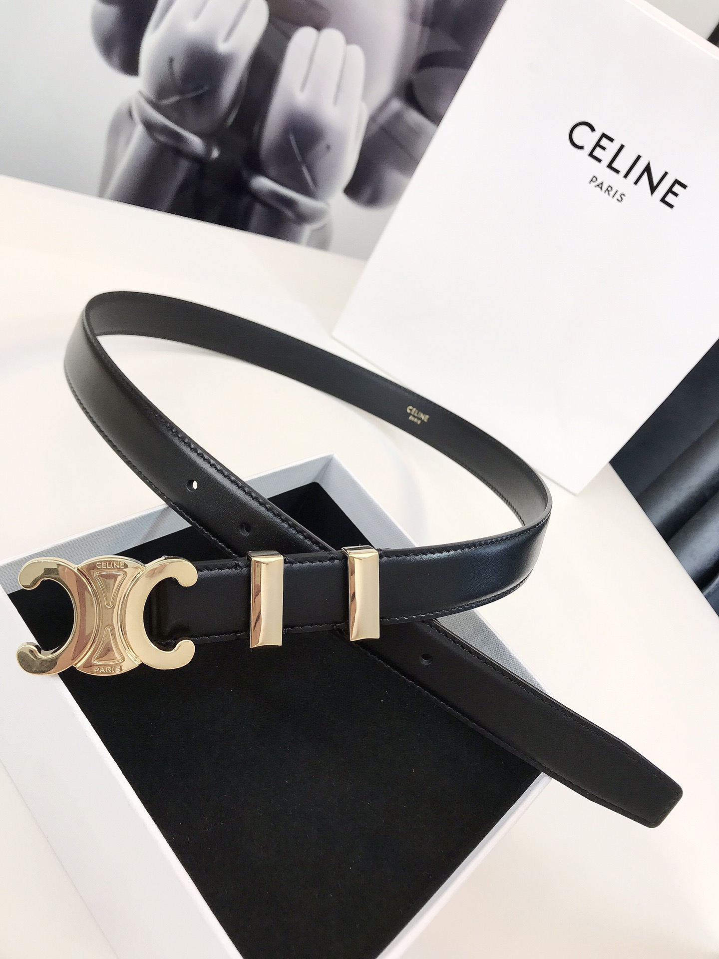Celine Female Basic Belt Gold M-l