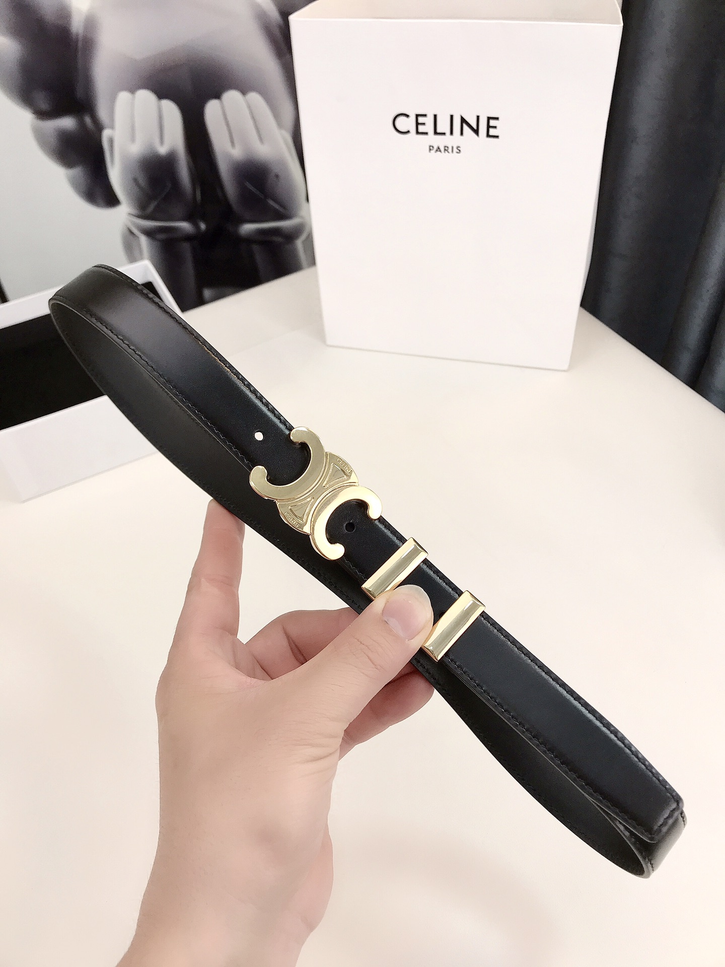 Celine Female Basic Belt Gold M-l