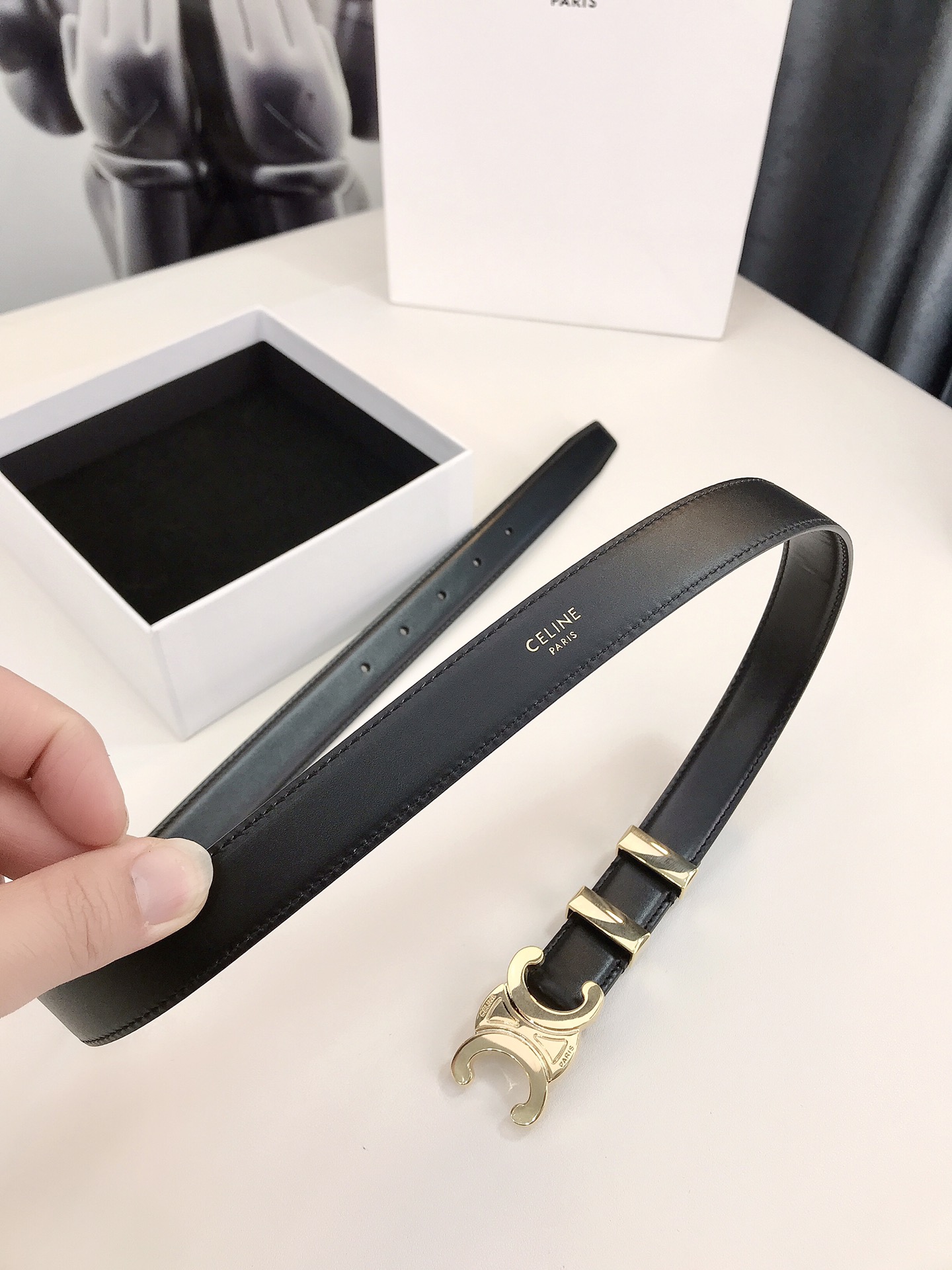 Celine Female Basic Belt Gold M-l