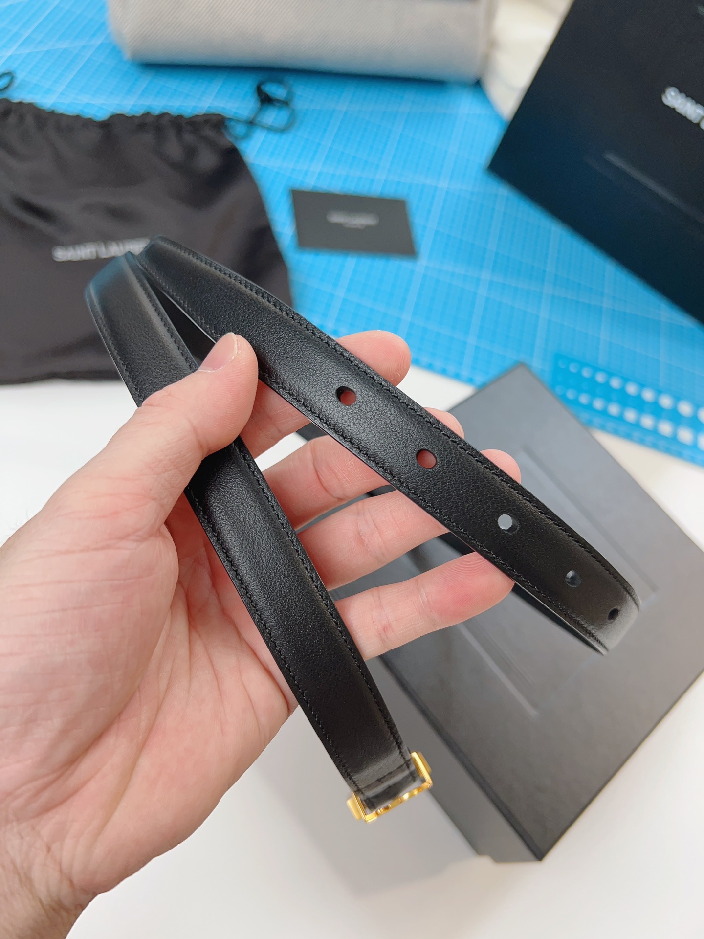 Saint Laurent Female Basic Belt Cow Leather