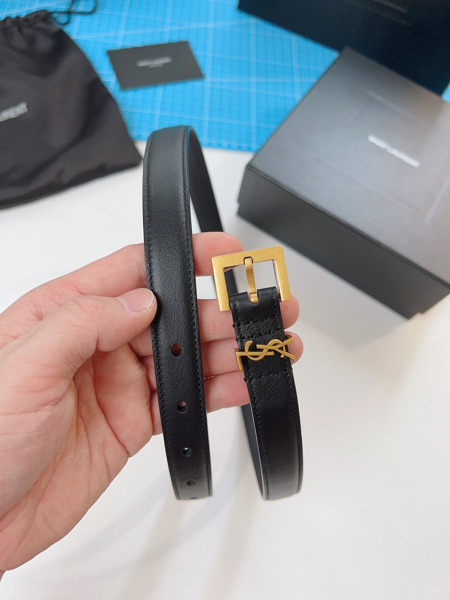 Saint Laurent Female Basic Belt Cow Leather