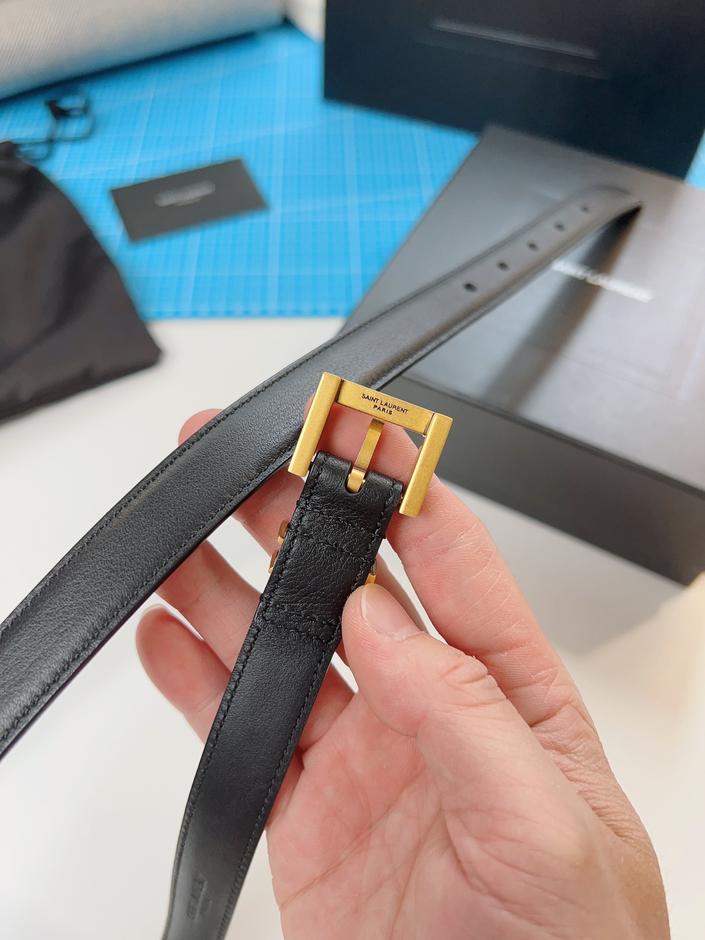 Saint Laurent Female Basic Belt Cow Leather