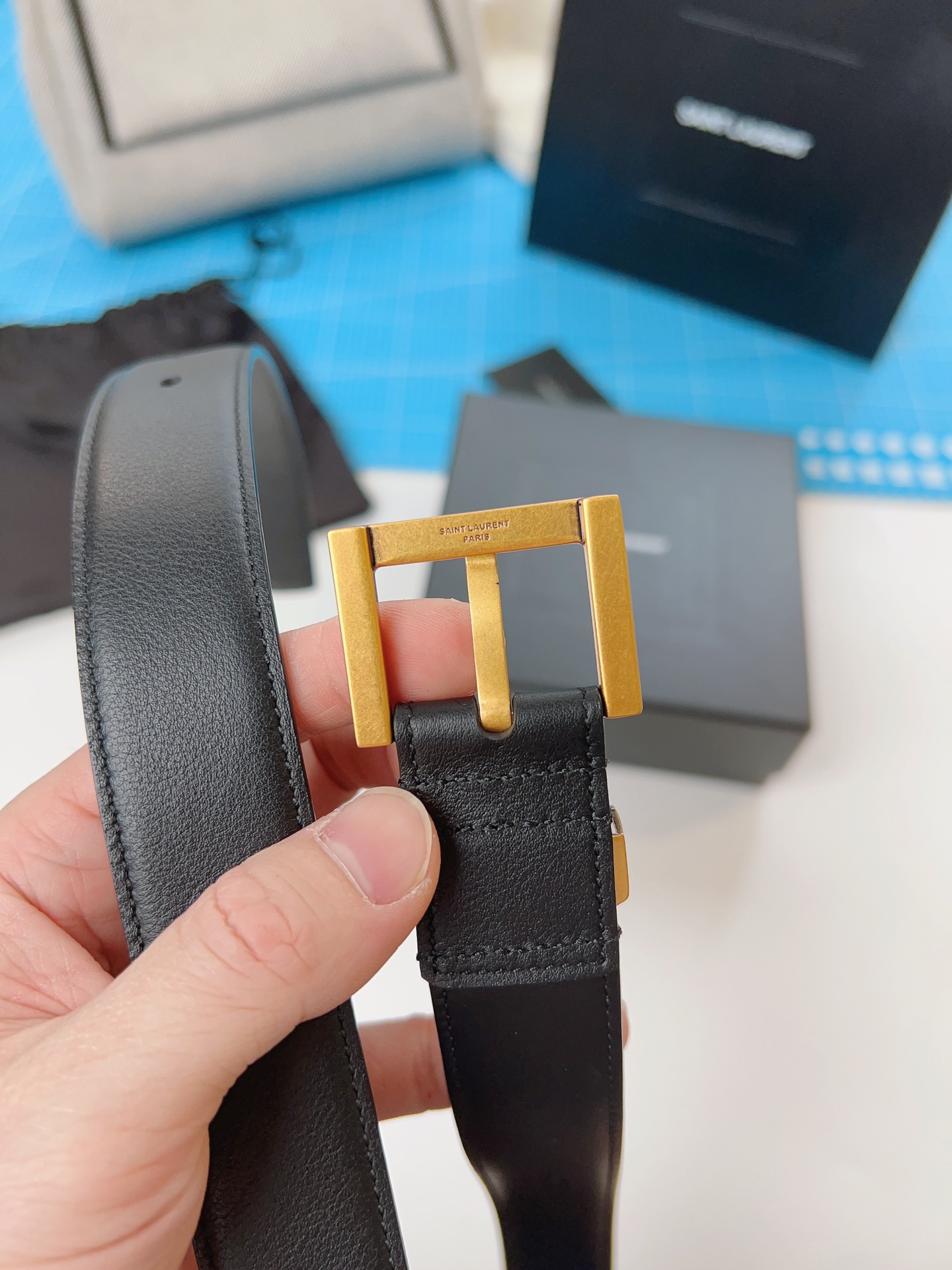 Saint Laurent Female Basic Belt Cow Leather