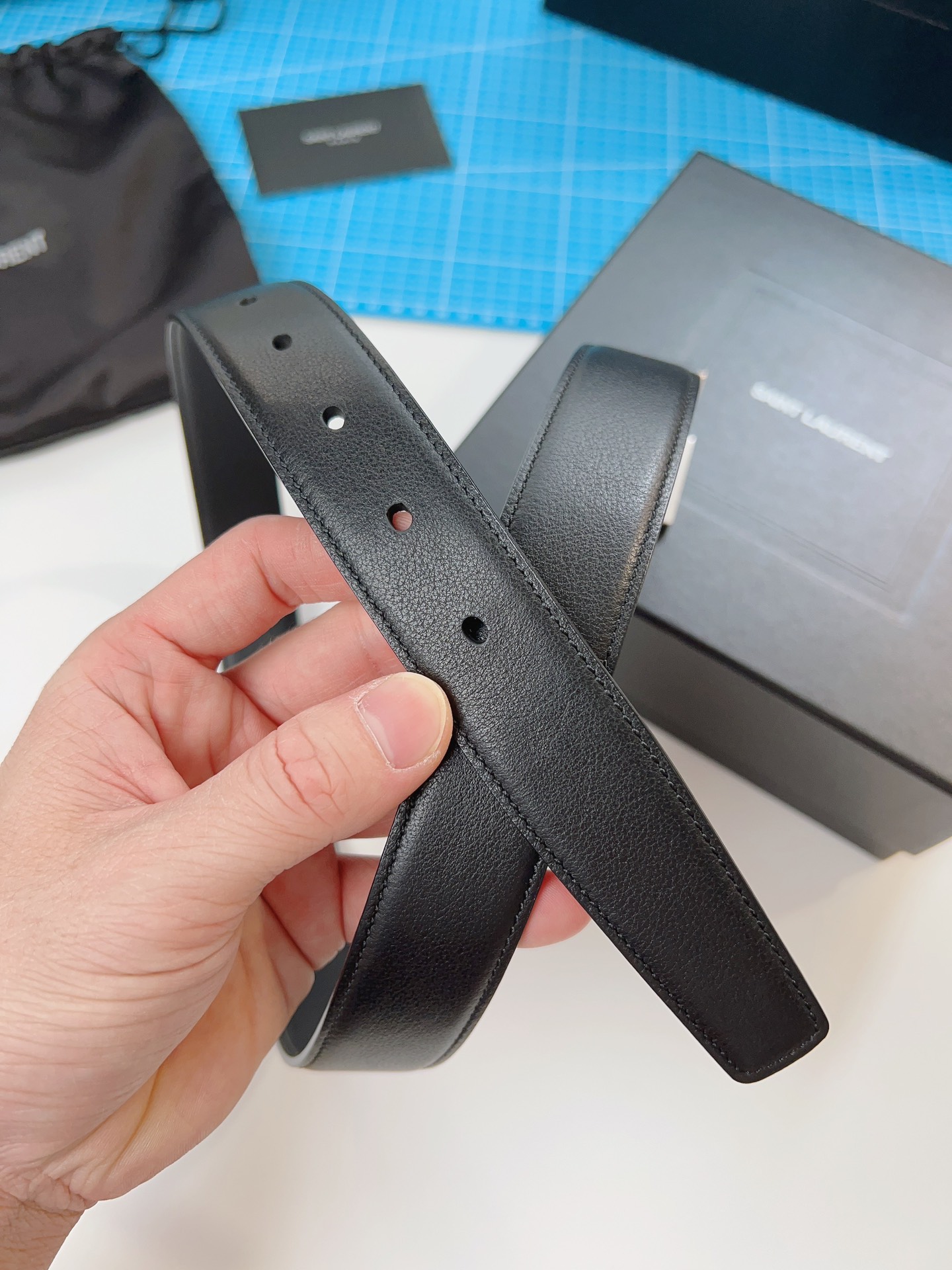 Saint Laurent Female Basic Belt Cow Leather