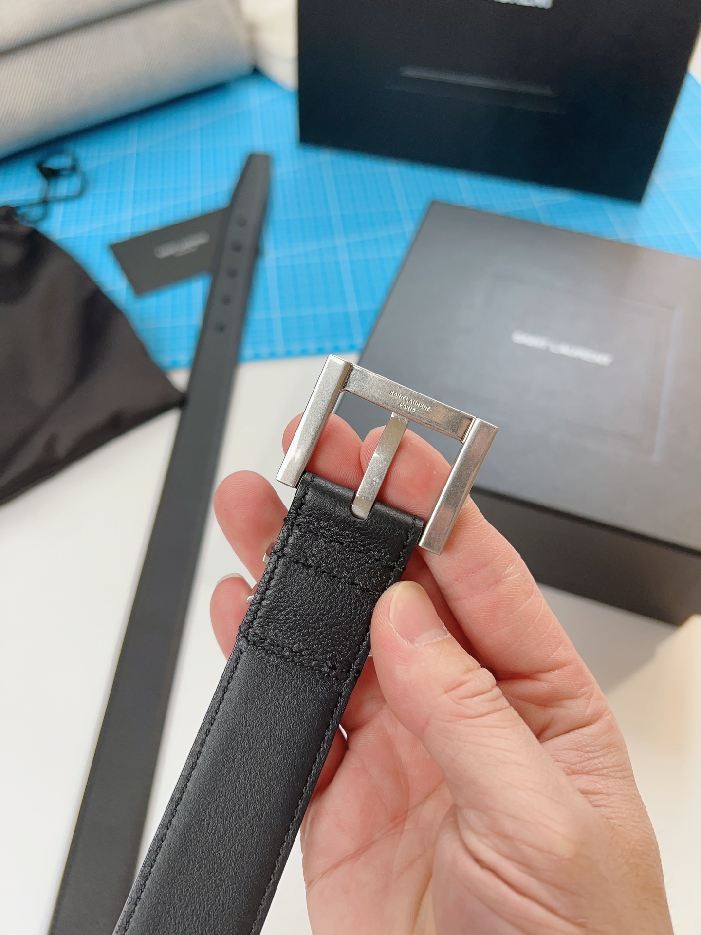 Saint Laurent Female Basic Belt Cow Leather