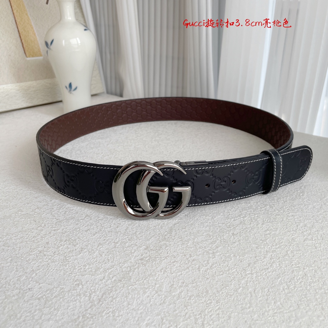 Gucci Basic Belt Cow Leather Coffee M