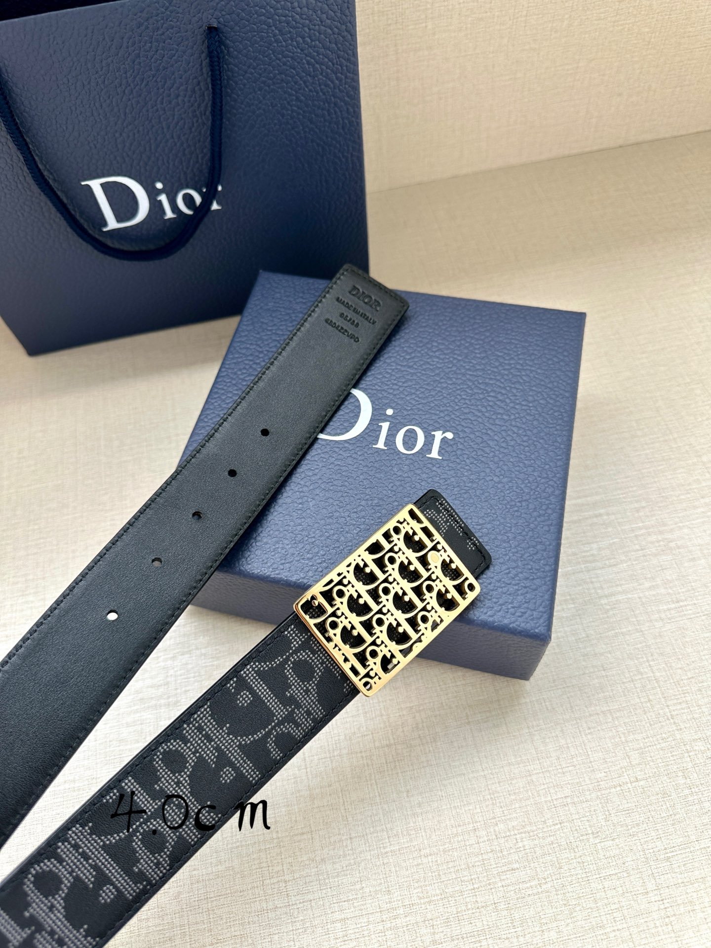 Dior Basic Belt Cow Leather Black L