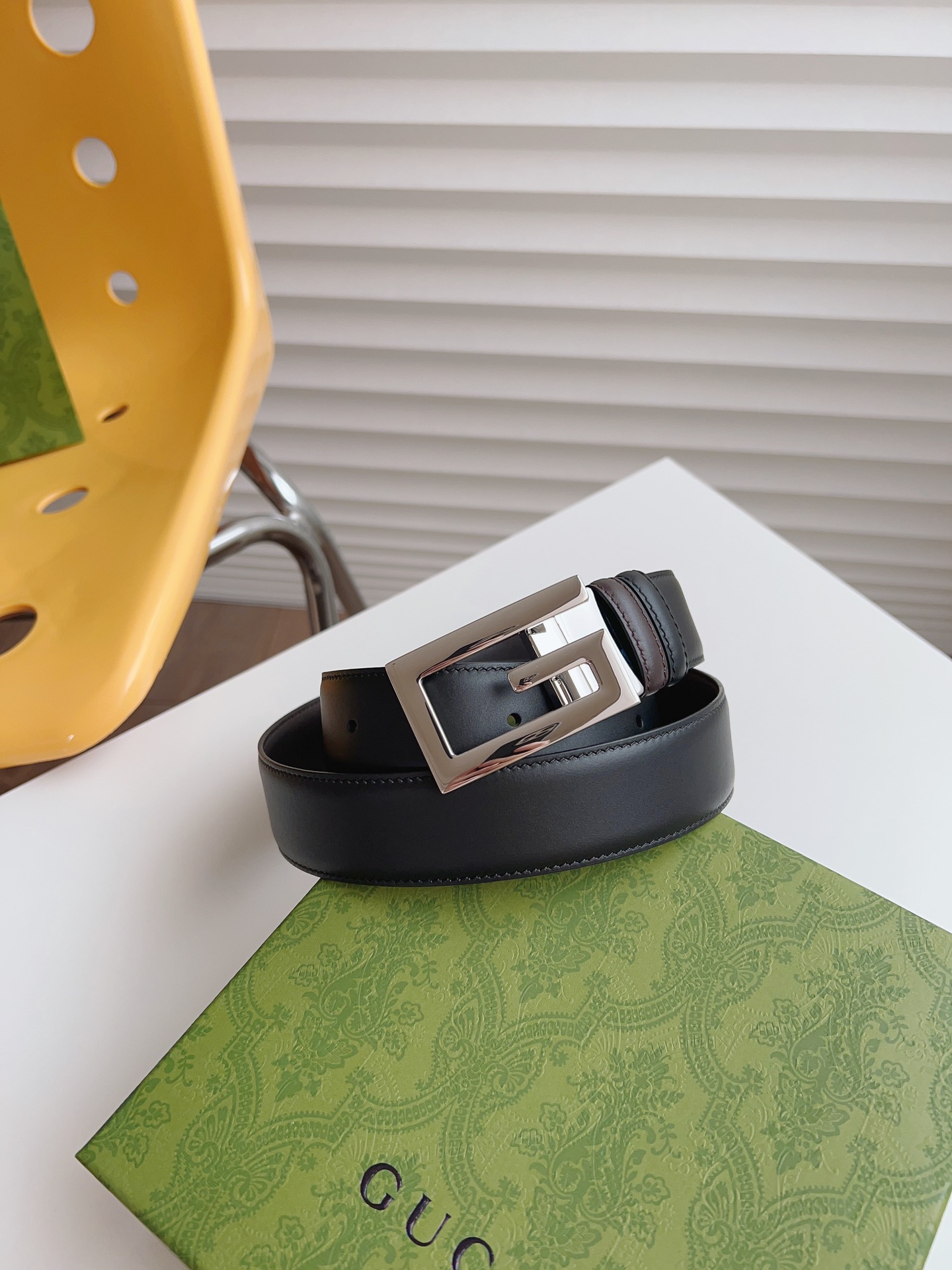 Gucci Leather Belt Cow Leather M