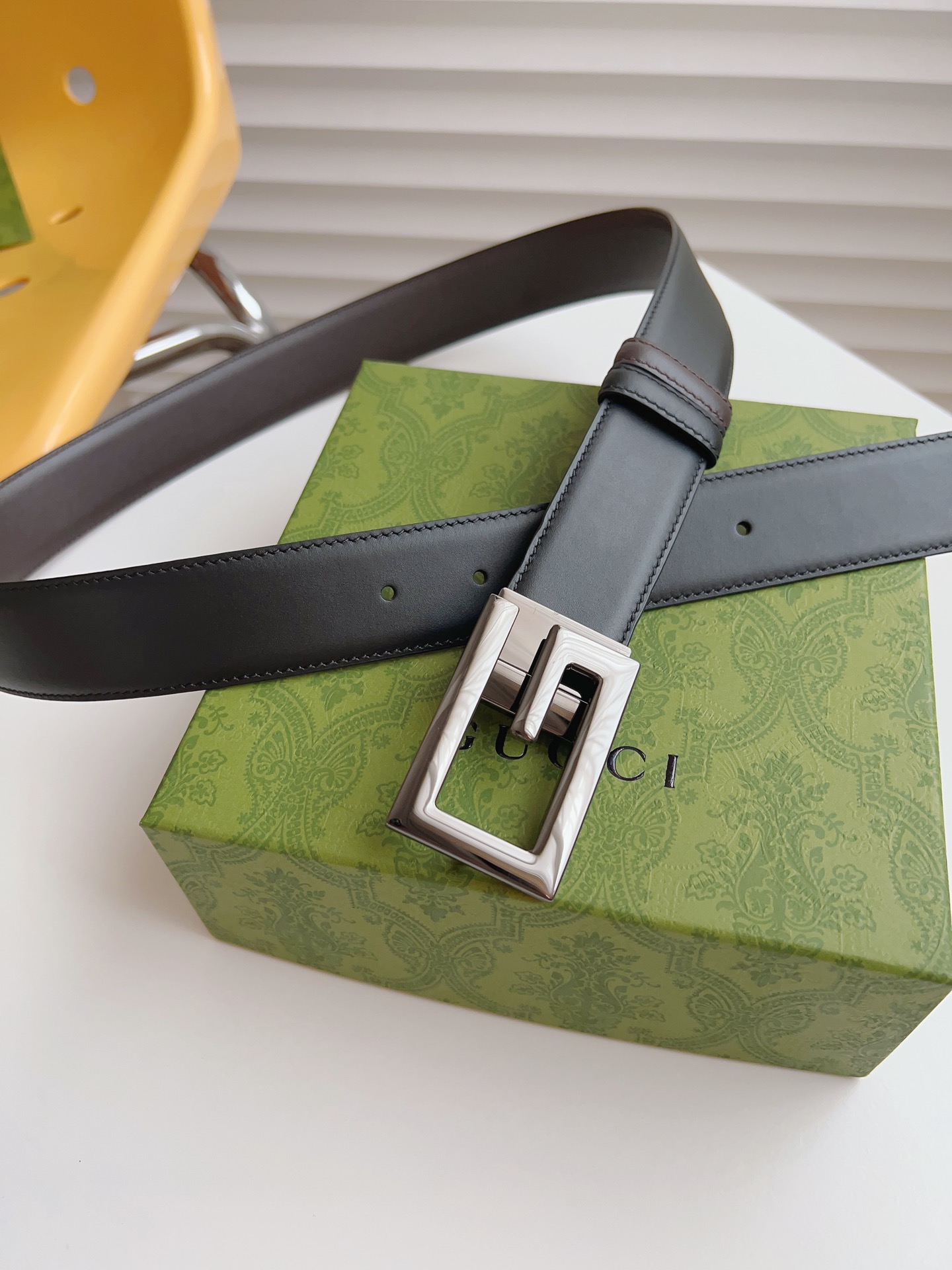Gucci Leather Belt Cow Leather M