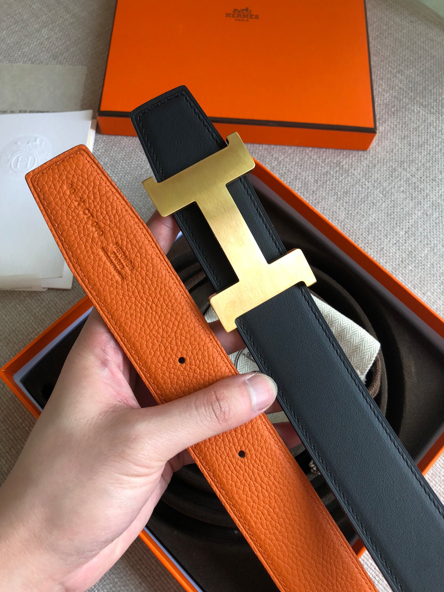 Hermès Male Basic Belt 38mm-s-m