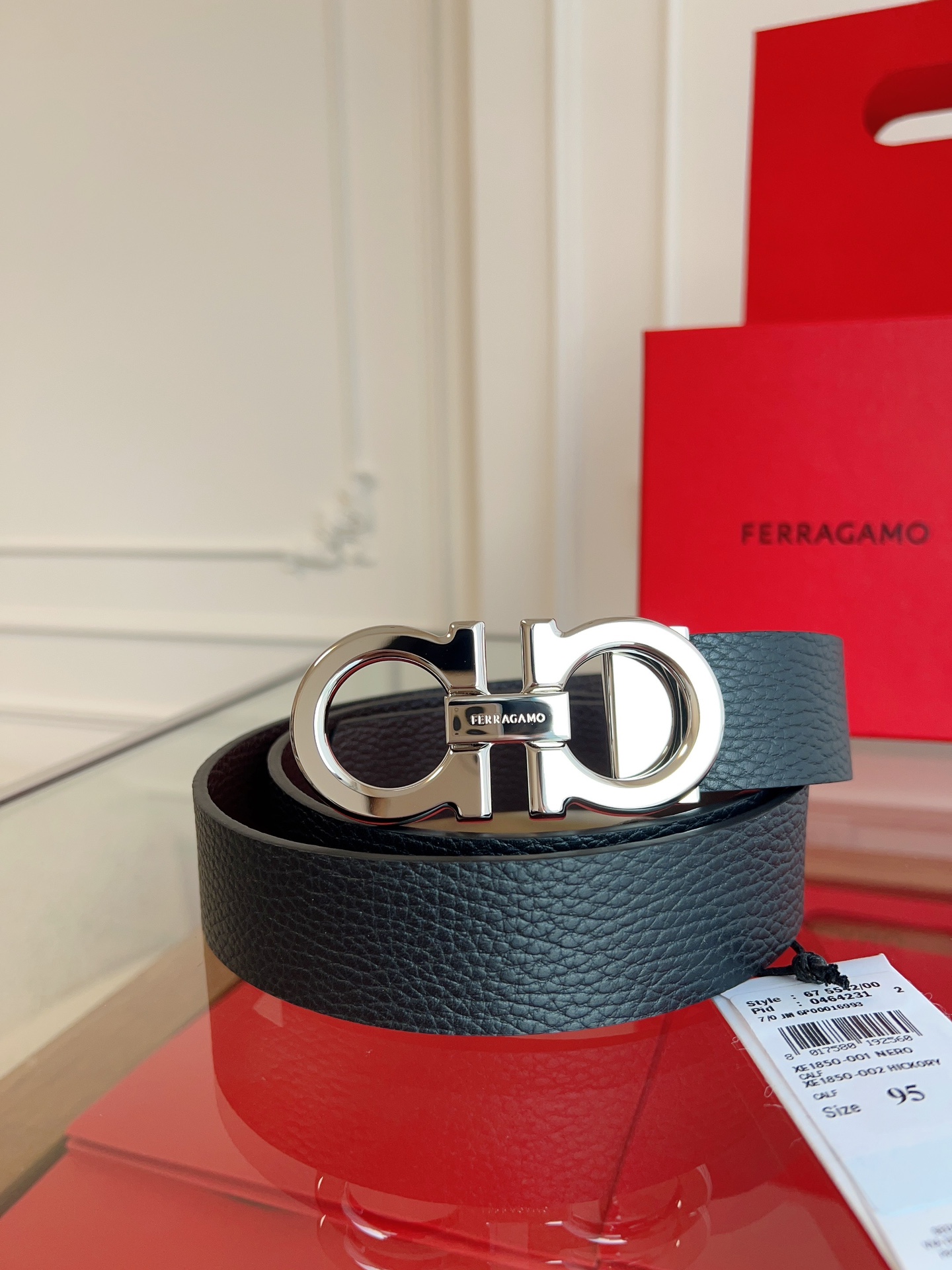 Salvatore Ferragamo Male Leather Belt Cow Leather M