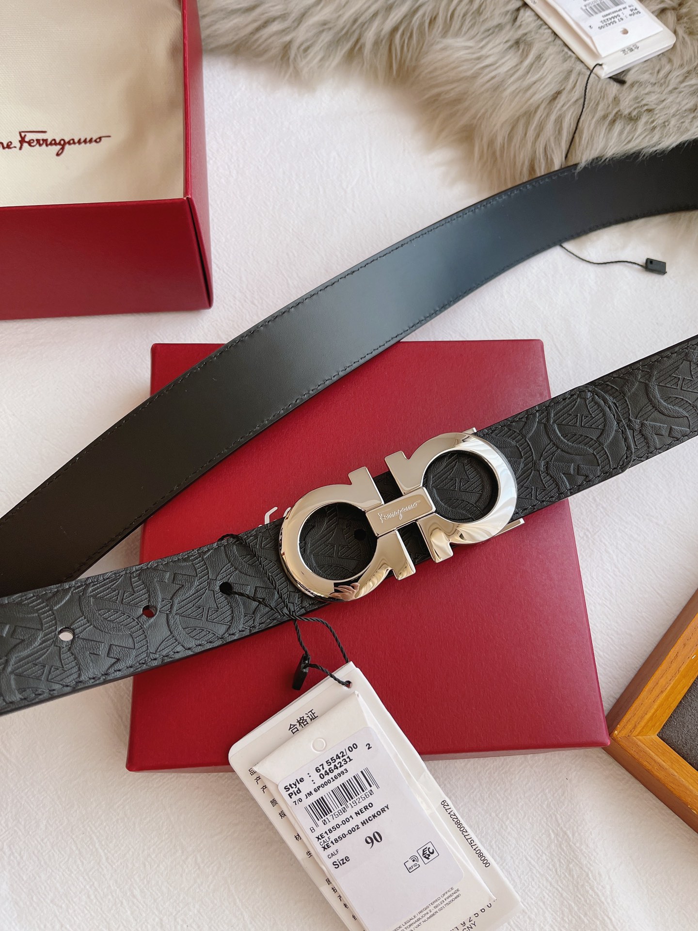 Salvatore Ferragamo Male Leather Belt Cow Leather M