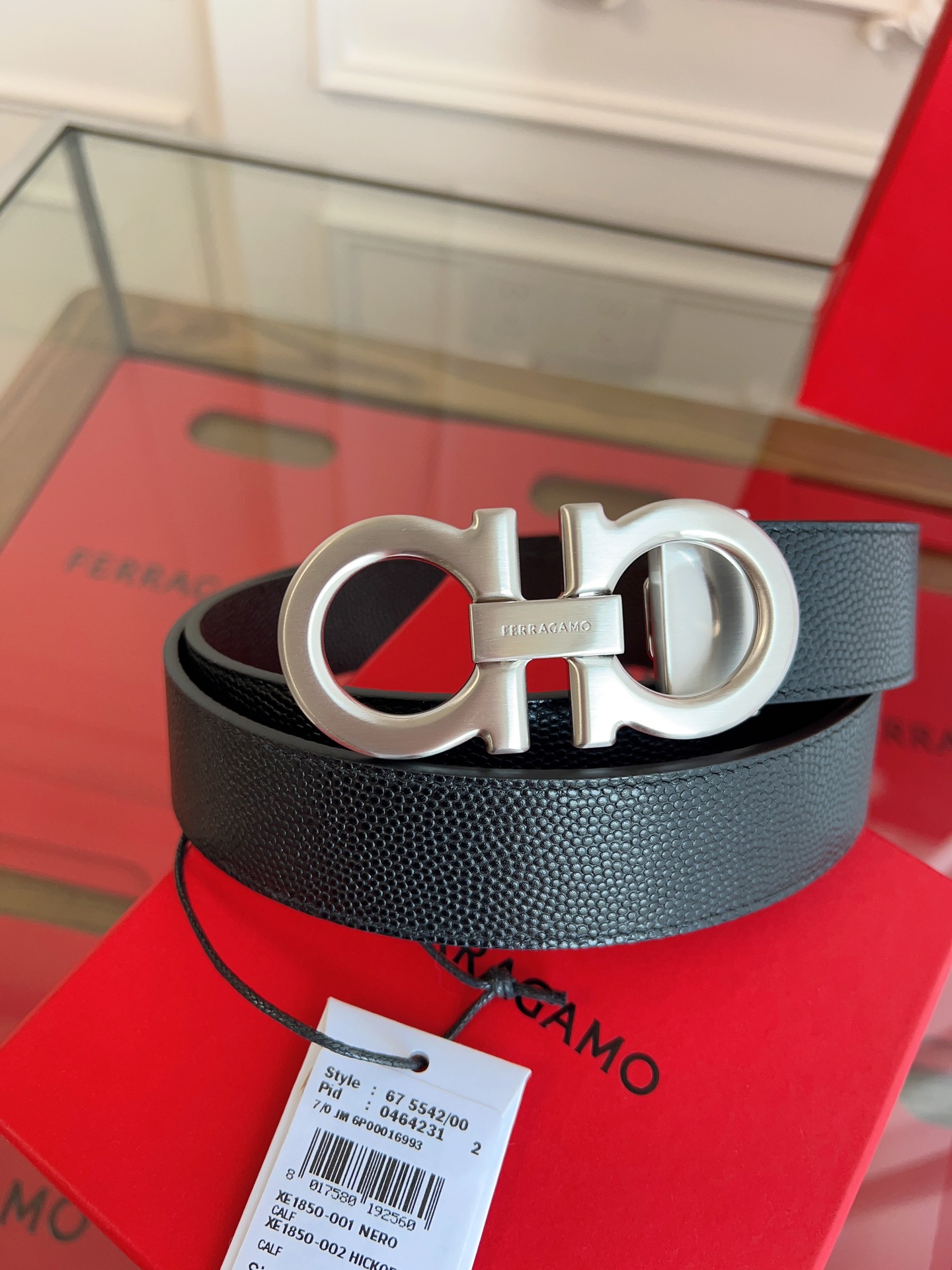 Salvatore Ferragamo Male Leather Belt Cow Leather M