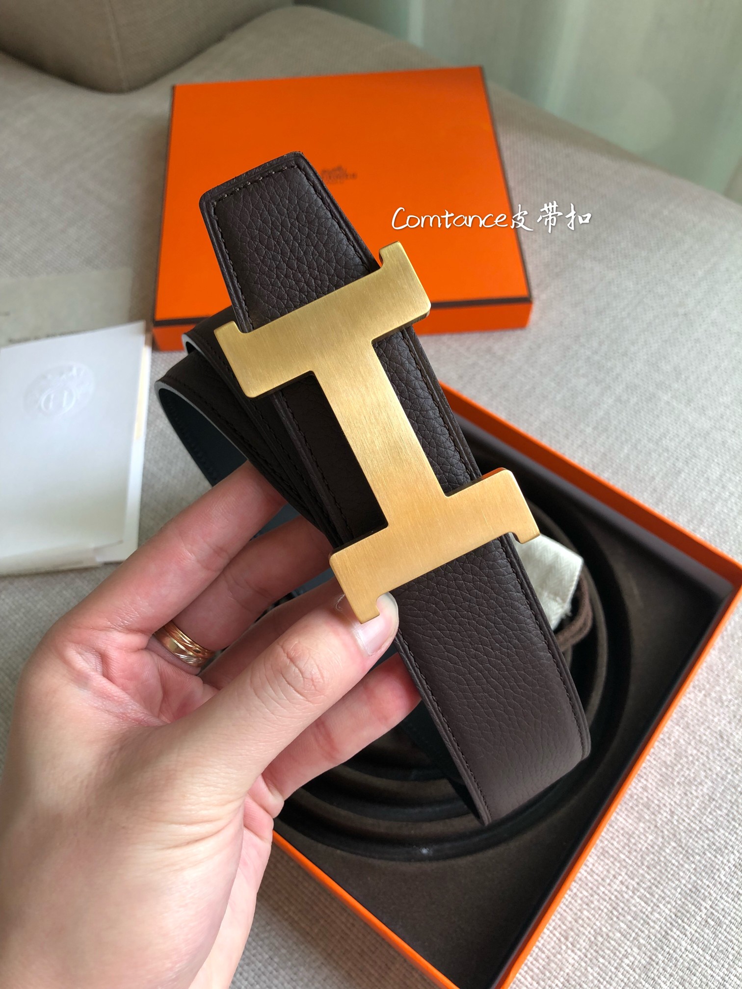 Hermès Male Basic Belt 38mm-s-m