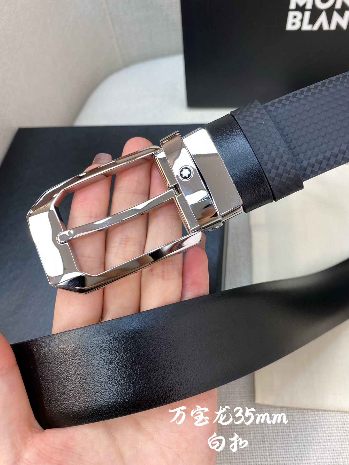 Montblanc Leather Belt Top Grain Leather M-l