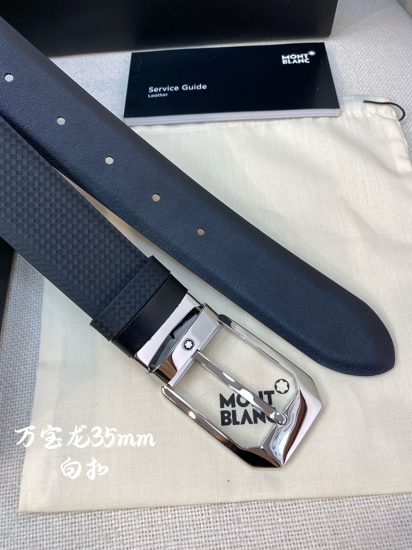 Montblanc Leather Belt Top Grain Leather M-l