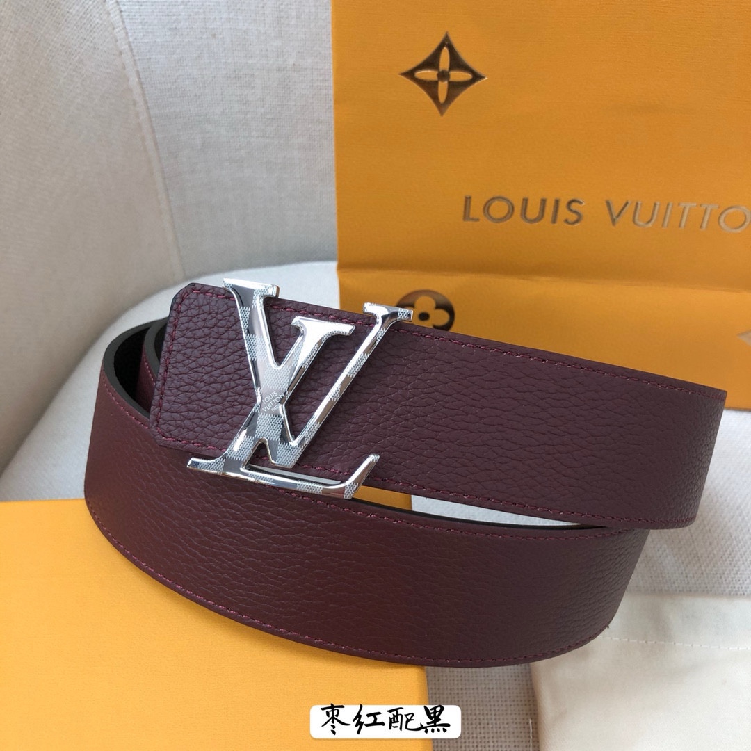 Louis Vuitton Leather Belt Cow Leather 40mm-s-l