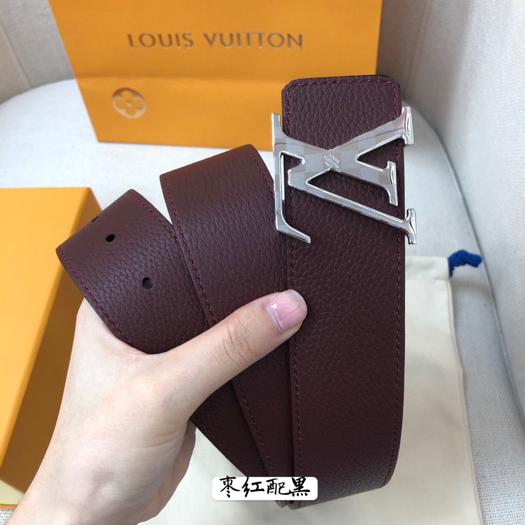 Louis Vuitton Leather Belt Cow Leather 40mm-s-l