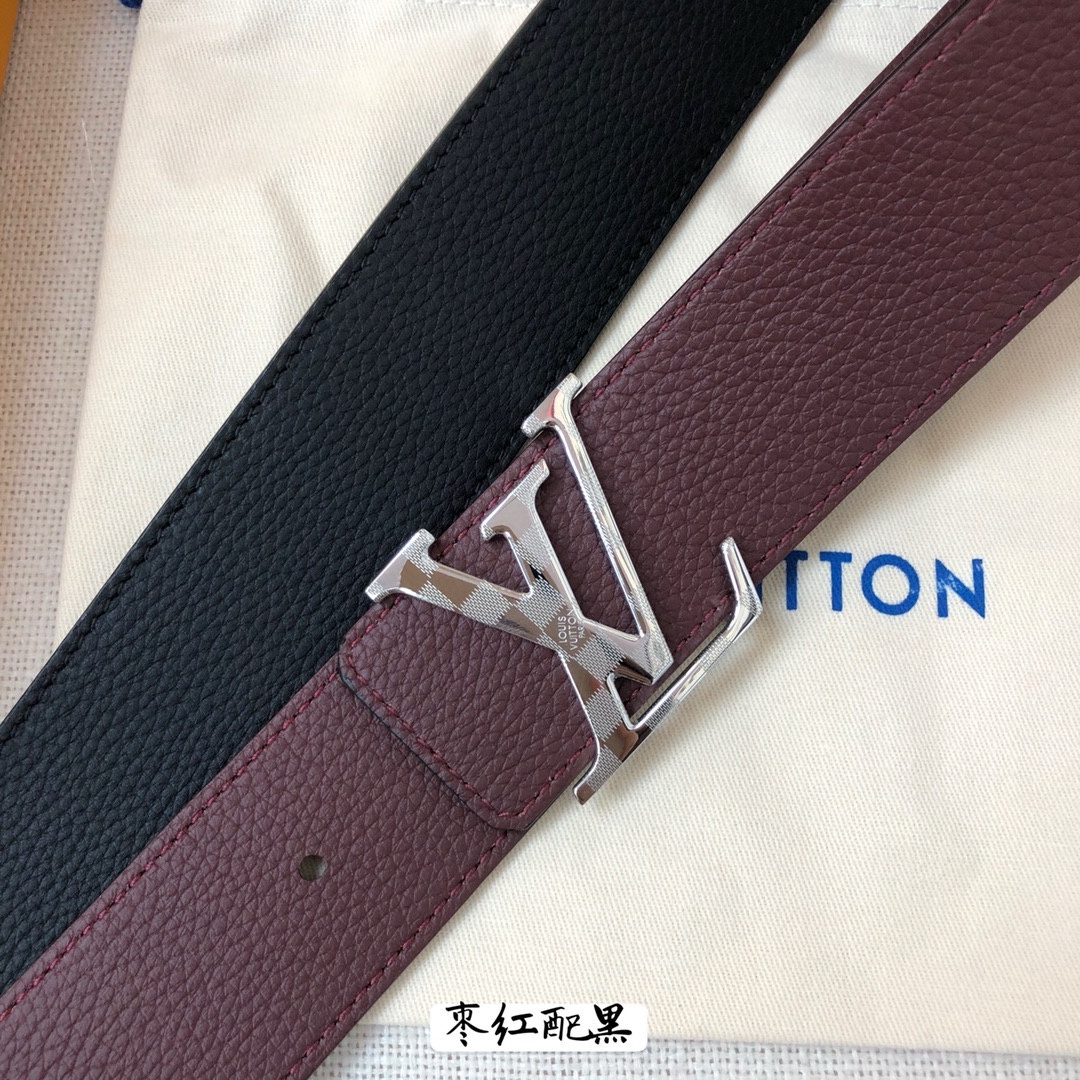 Louis Vuitton Leather Belt Cow Leather 40mm-s-l